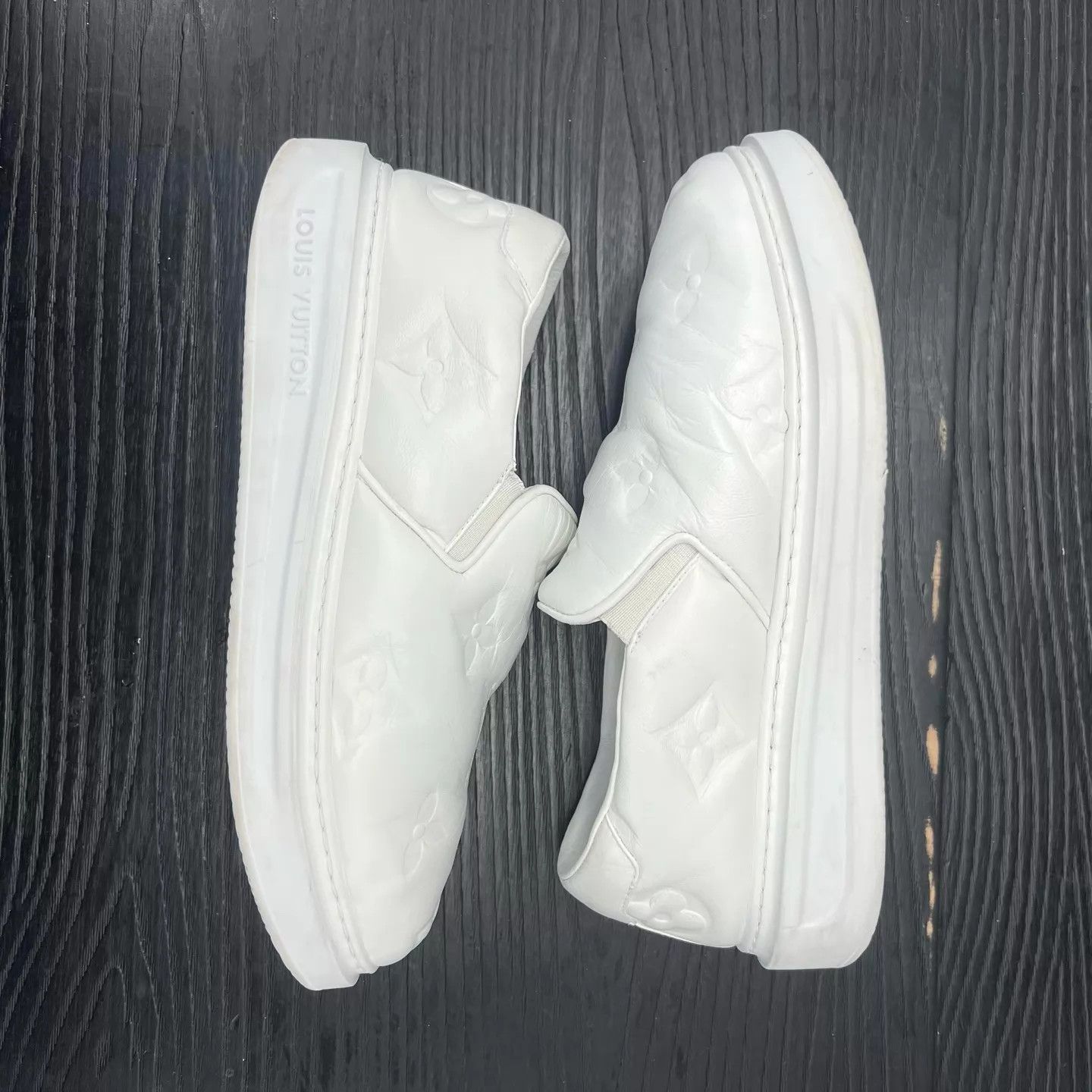 Louis Vuitton LV Beverly Hills Empreinte White Leather 5/39 Size US 8.5 / IT 38.5 - 3 Thumbnail