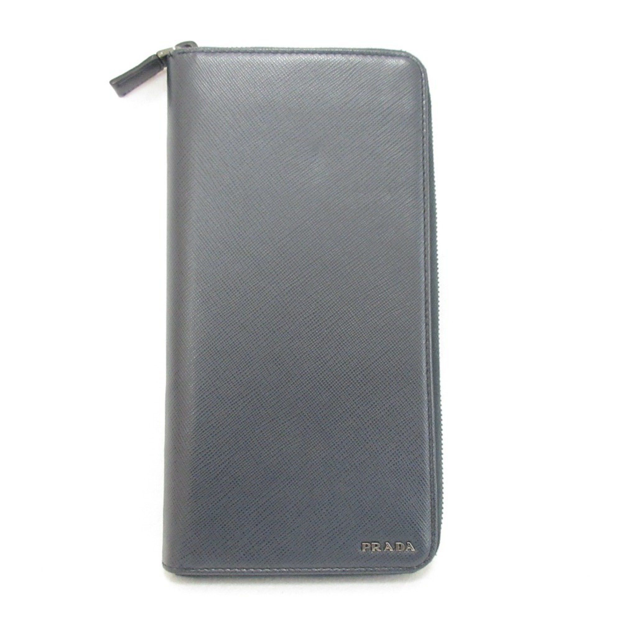 Prada Prada Saffiano Leather Organizer Long Wallet Navy Men's Size ONE SIZE - 1 Thumbnail