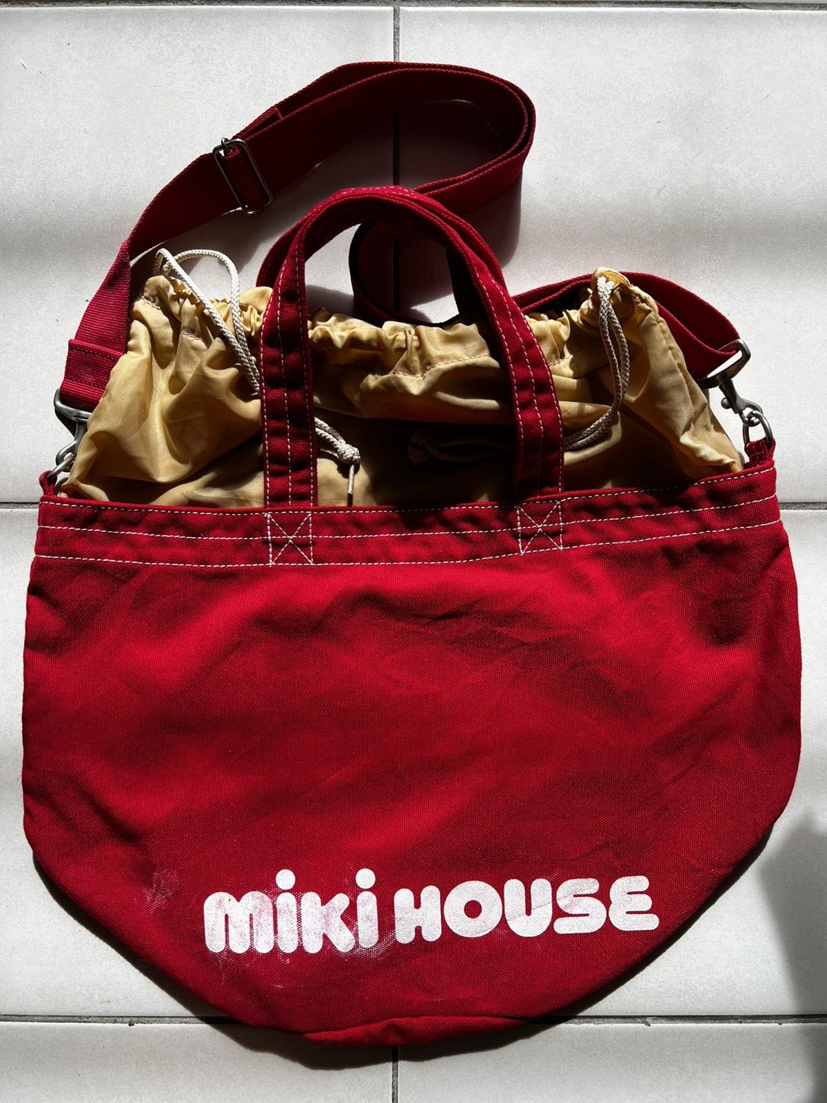 Japanese Brand Vintage Miki House Japan 2ways Canvas Bag Size ONE SIZE - 1 Thumbnail