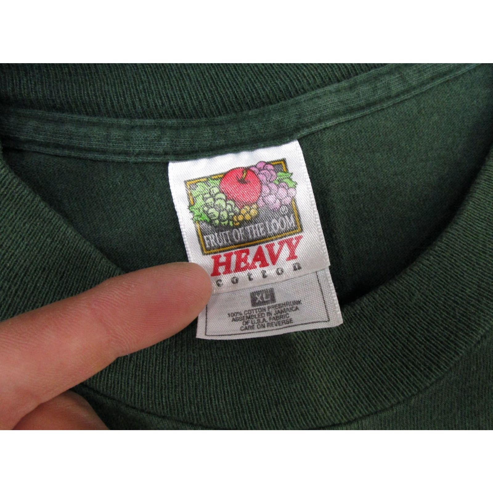 Fruit Of The Loom VTG Firefighter Combat World Challenge Single Stitch MGM Vegas Shirt XL Men's Cotton Green 1990s 90s Size US XL / EU 56 / 4 - 3 Thumbnail
