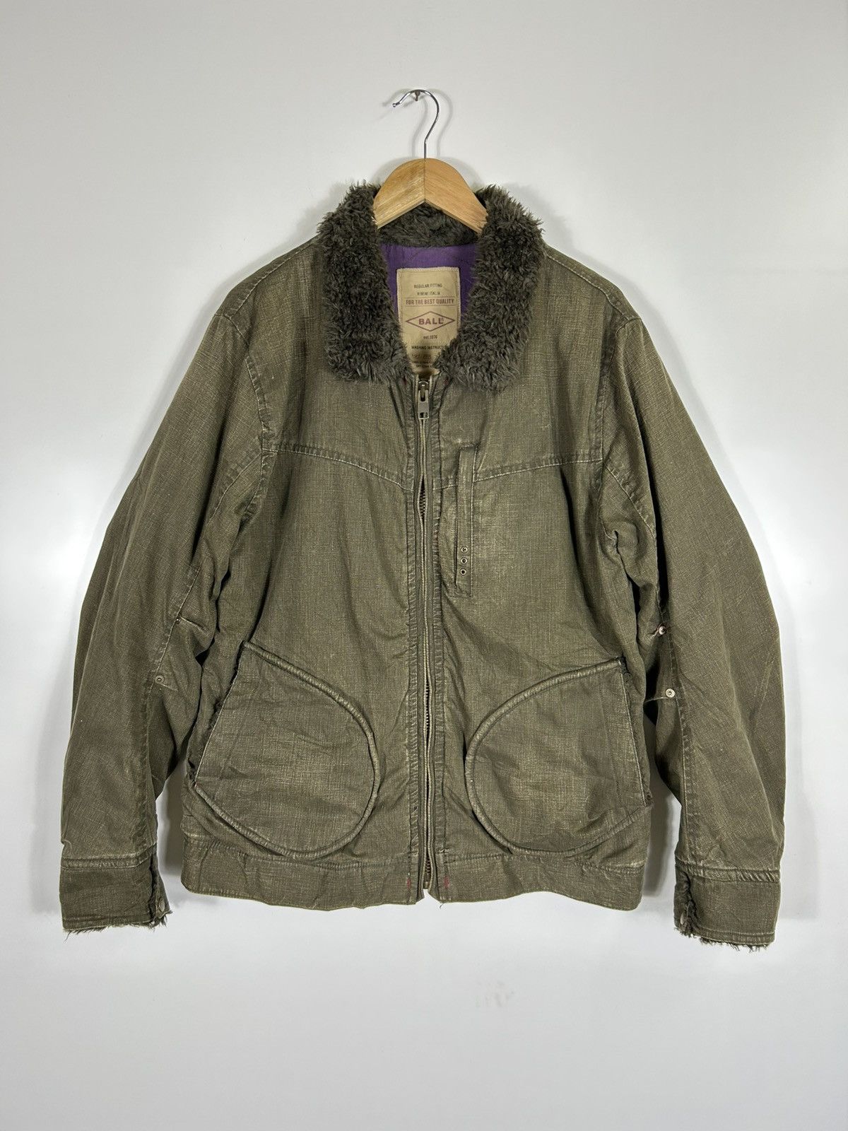 Japanese Brand ⚡️Vintage Ball Zipper Military Style Jacket Size US XL / EU 56 / 4 - 1 Thumbnail