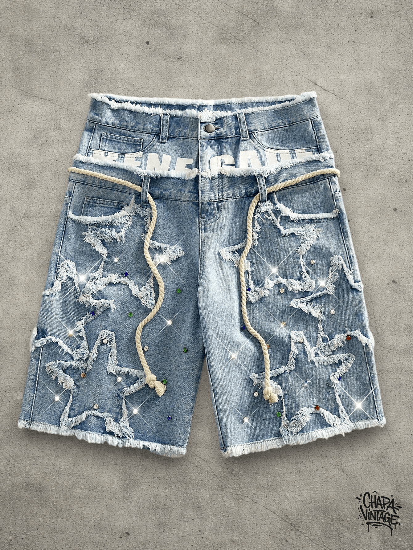 Jean Distressed Star shorts Size US 32 / EU 48 - 1 Thumbnail