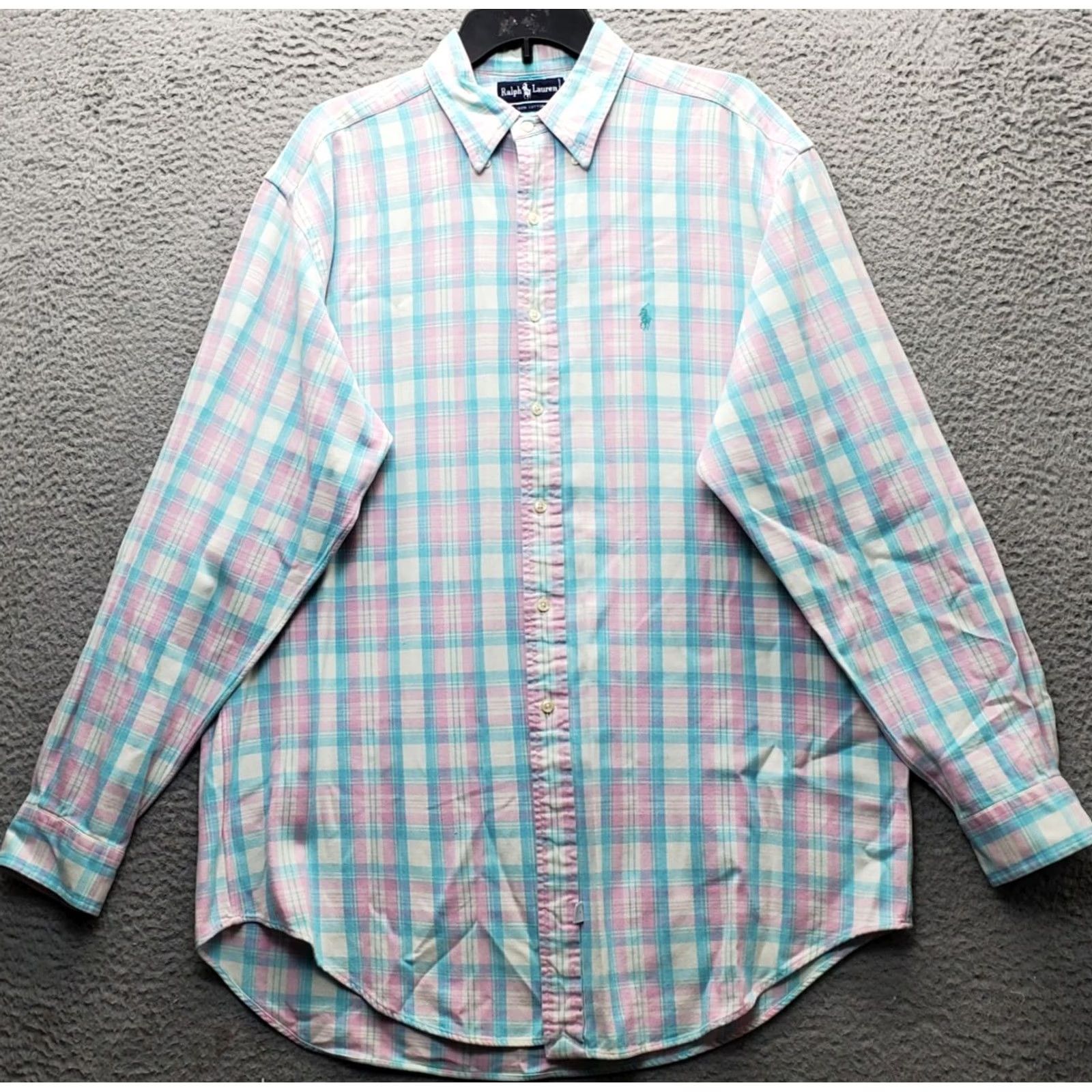 Ralph Lauren Vintage Ralph Lauren Shirt Mens L Multi Plaid Oxford Pony Logo Button-Down Size US L / EU 52-54 / 3 - 2 Thumbnail