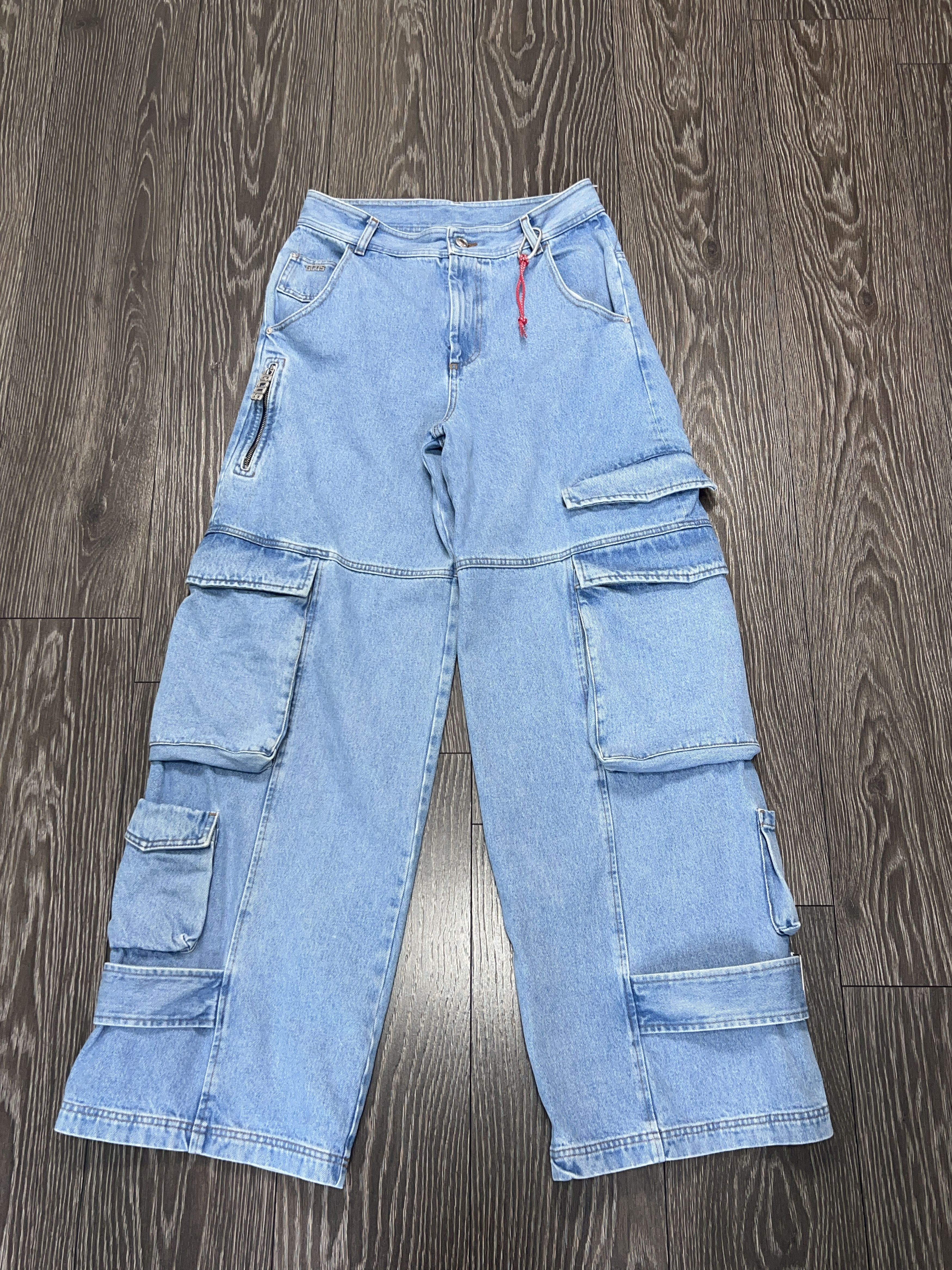 GCDS Ultracargo Denim Multipocket Pants Jeans Wide Leg Size 33 Size US 33 - 2 Thumbnail