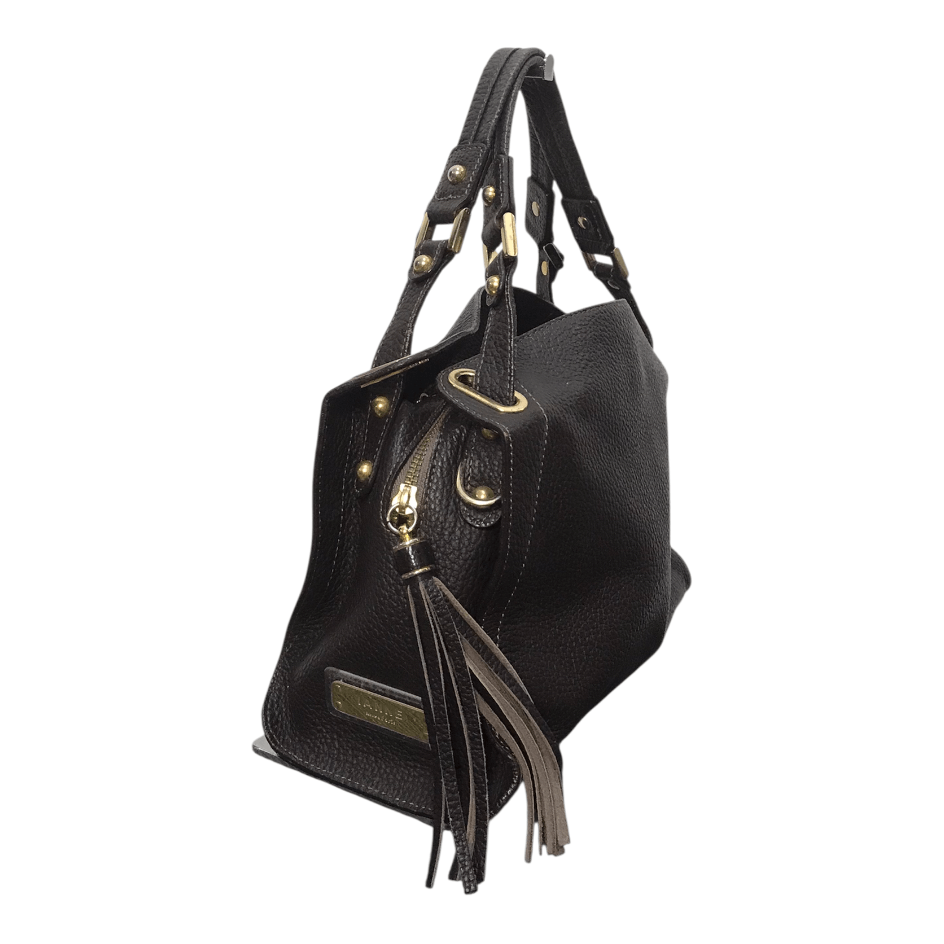 Leather Ianne Paris Brown Leather Bag Size ONE SIZE - 3 Thumbnail