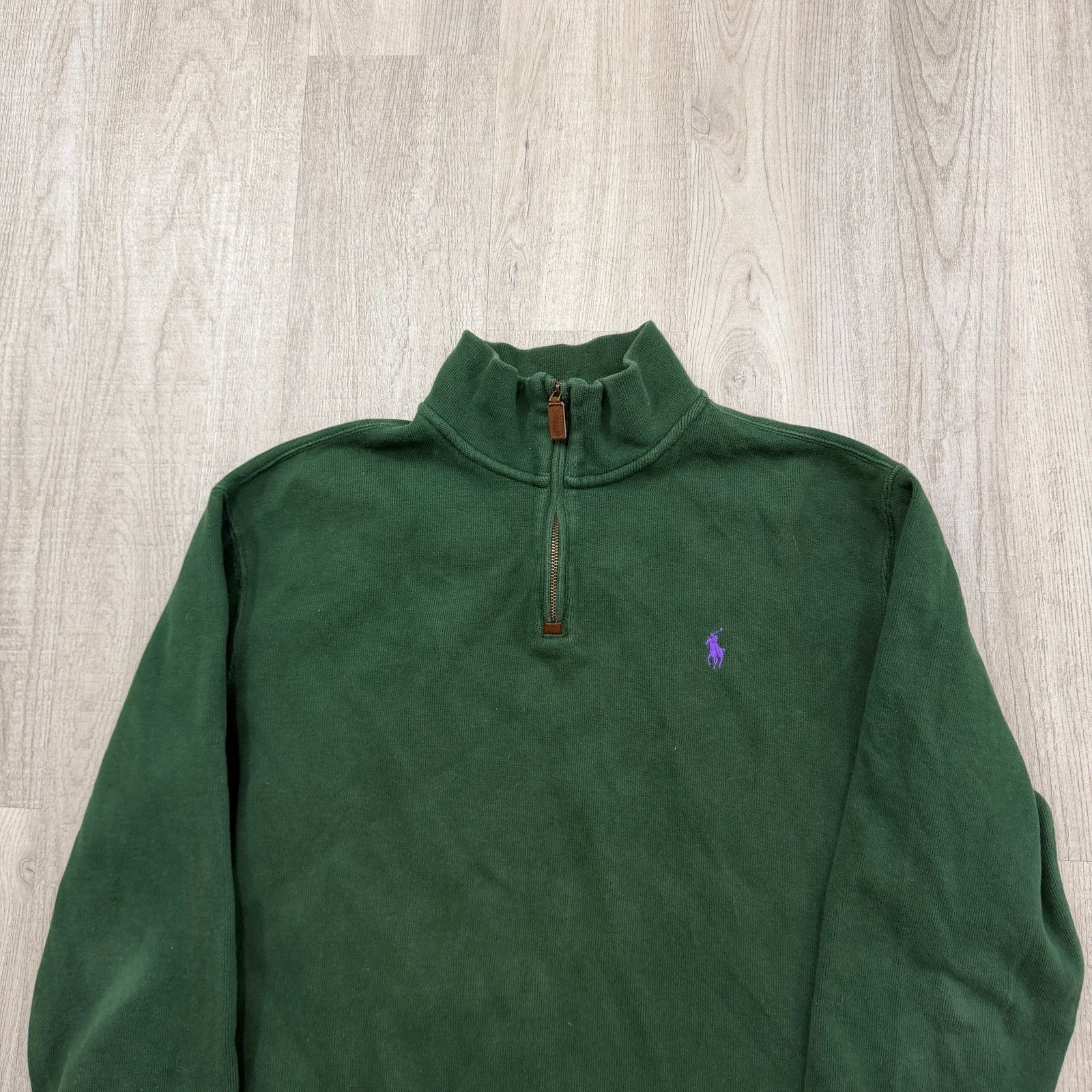 Polo Ralph Lauren Polo Ralph Lauren 1/4 Zip Sweater Men's Large Green Pullover Size US L / EU 52-54 / 3 - 2 Thumbnail