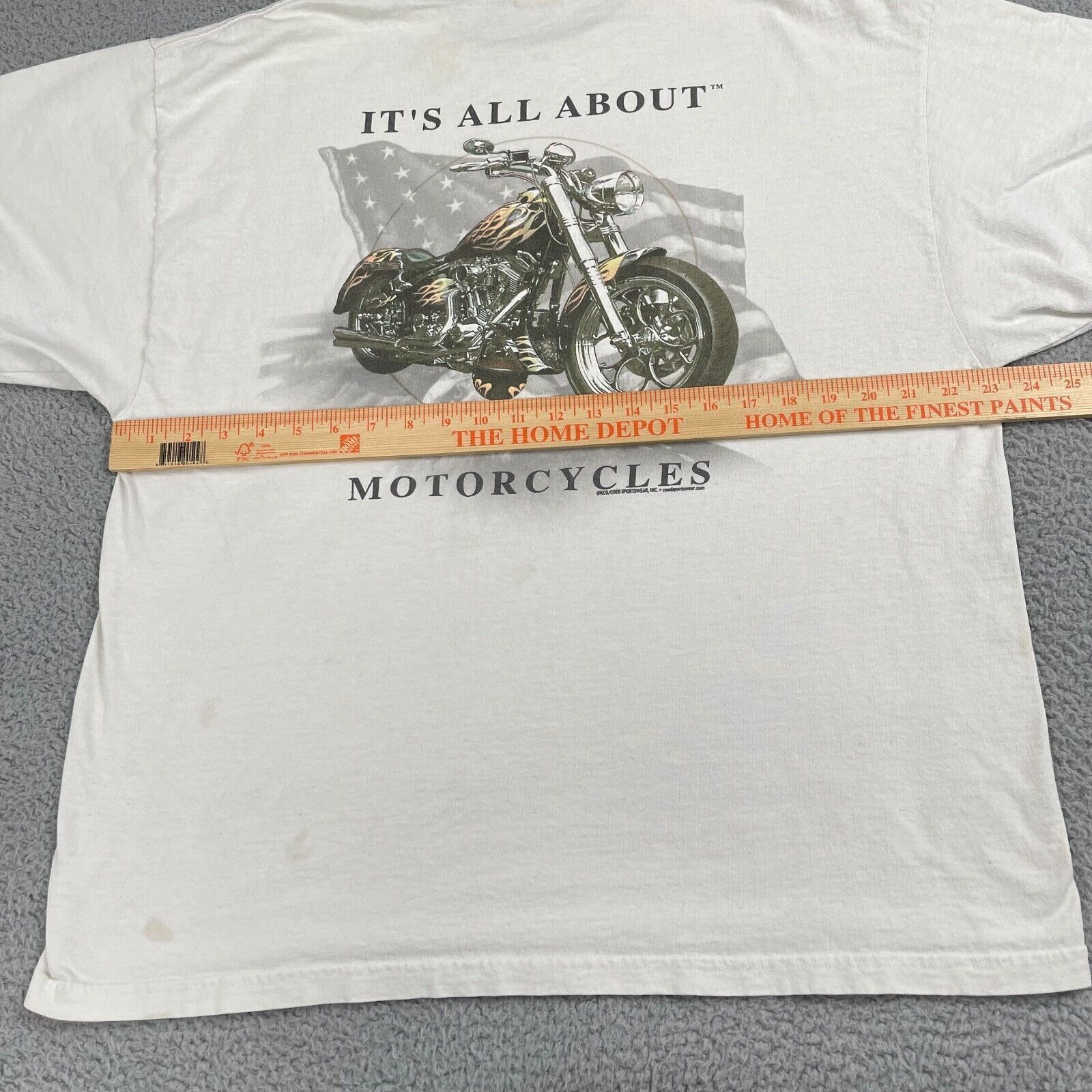 Delta Vintage Its All About Motorcycles T-Shirt Double Sided White Size US XL / EU 56 / 4 - 8 Thumbnail