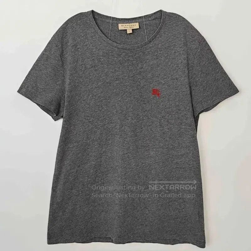 Burberry Burberry Gray Cotton Men's T-shirt. Size US L / EU 52-54 / 3 - 1 Thumbnail