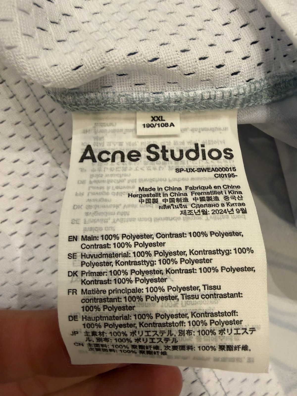 Acne Studios Acne Studios Kappa Mesh Longsleeve Size US XXL / EU 58 / 5 - 4 Thumbnail