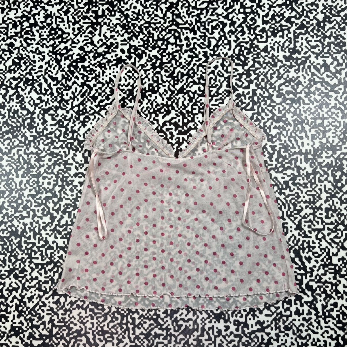 Vintage Vintage Y2K Sexy Mesh Dot Night Retro Tank Top 90s Style Size M / US 6-8 / IT 42-44 - 10 Thumbnail