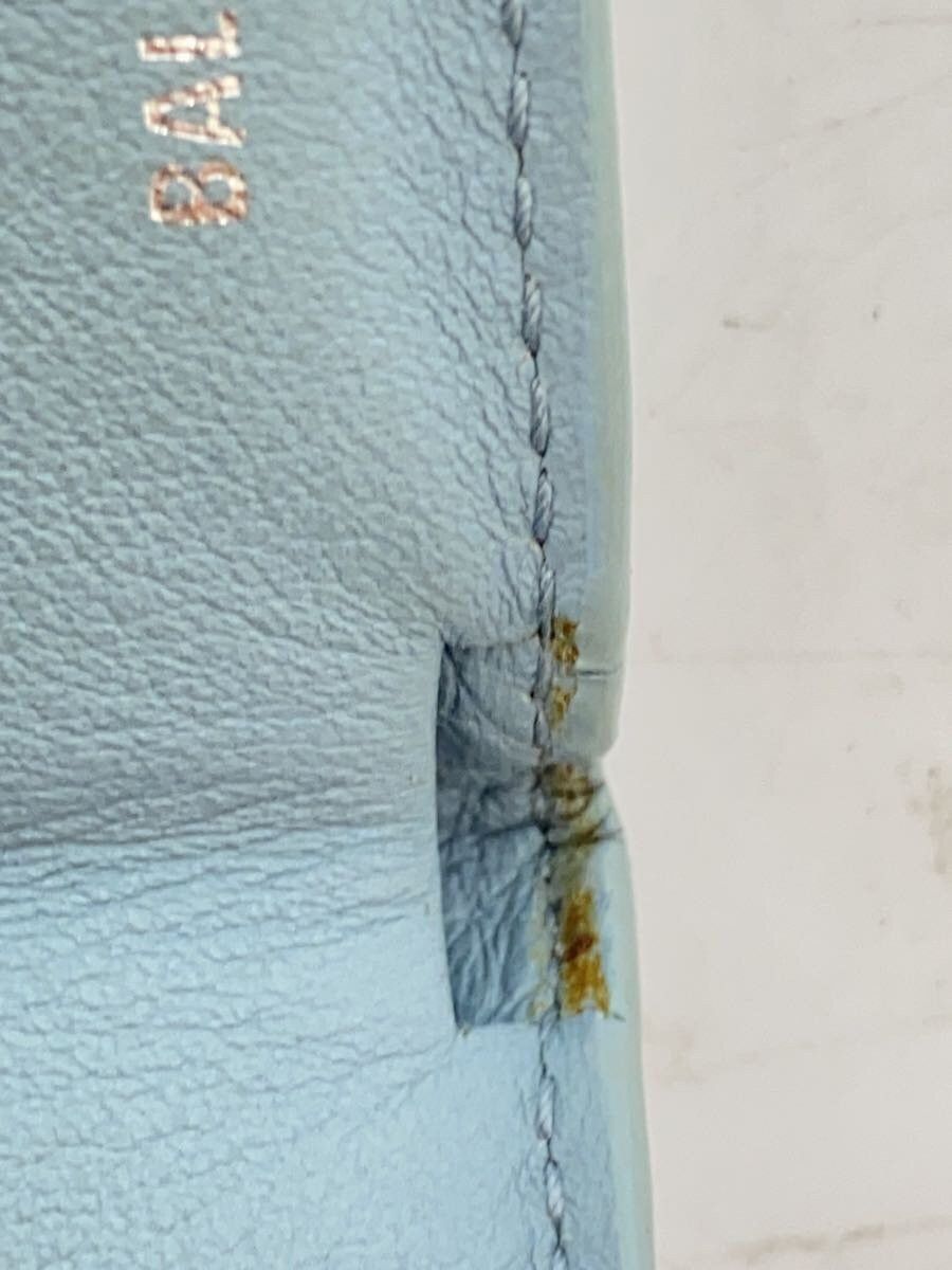 Balenciaga Balenciaga Leather Tri-Fold Wallet Blue Size ONE SIZE - 9 Thumbnail