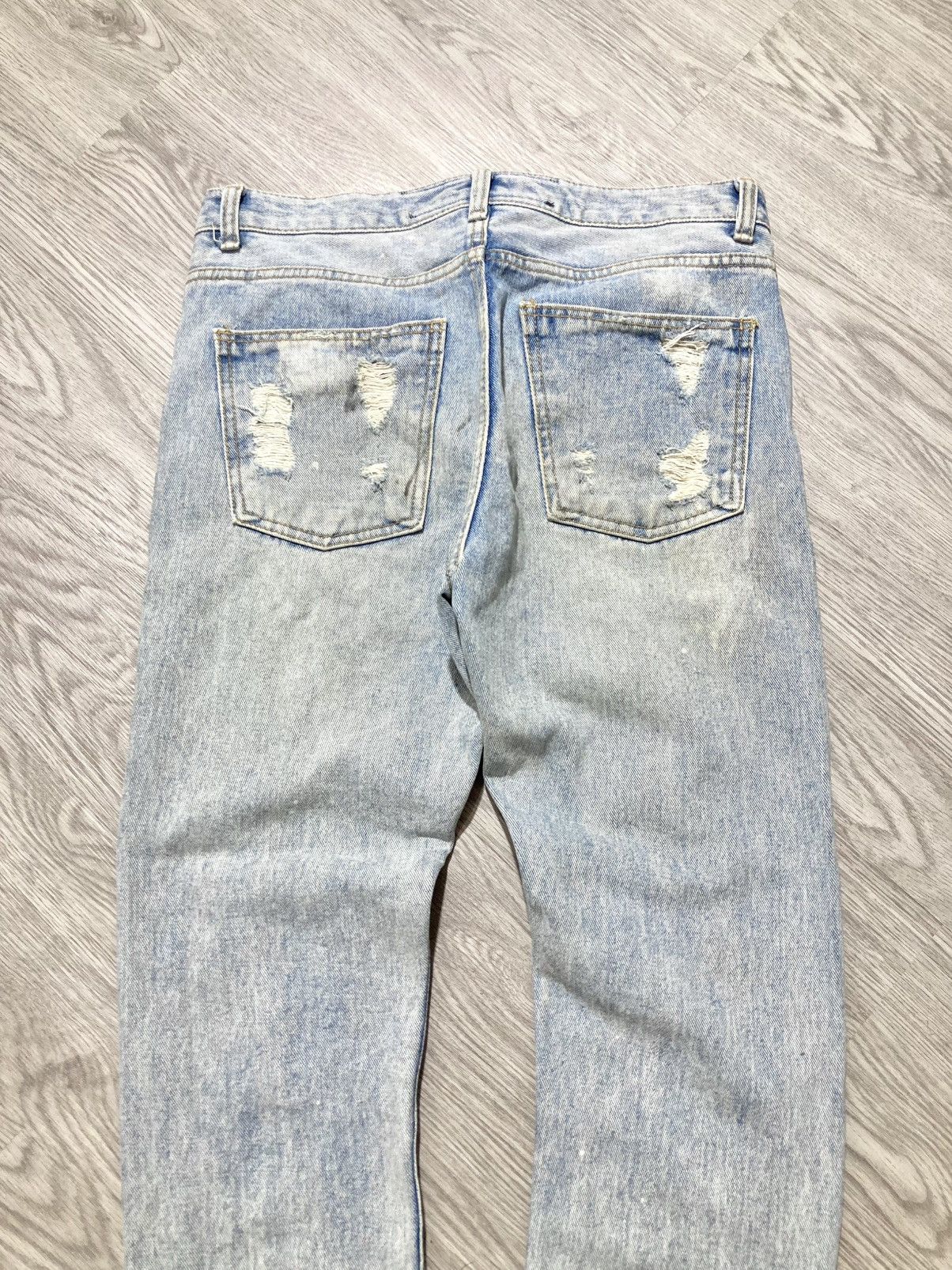 If Six Was Nine 2000s Idun Distressed Ripped Denim Blue Jeans Lgb Punk Style Size US 30 / EU 46 - 13 Thumbnail