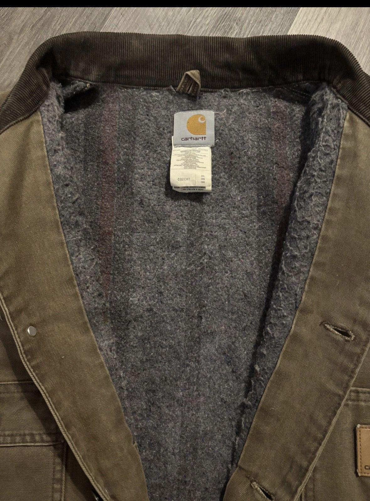 Carhartt Vintage 90s Carhartt Canvas Chore brown Work Jacket Size US XXL / EU 58 / 5 - 8 Thumbnail