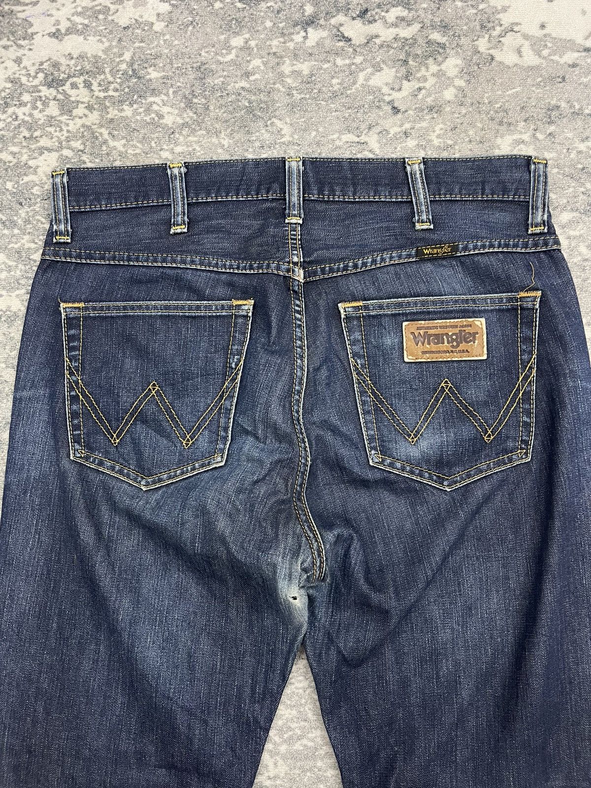 Wrangler Wrangler Authentic Western Jeans Leather Patch Size US 33 - 10 Thumbnail