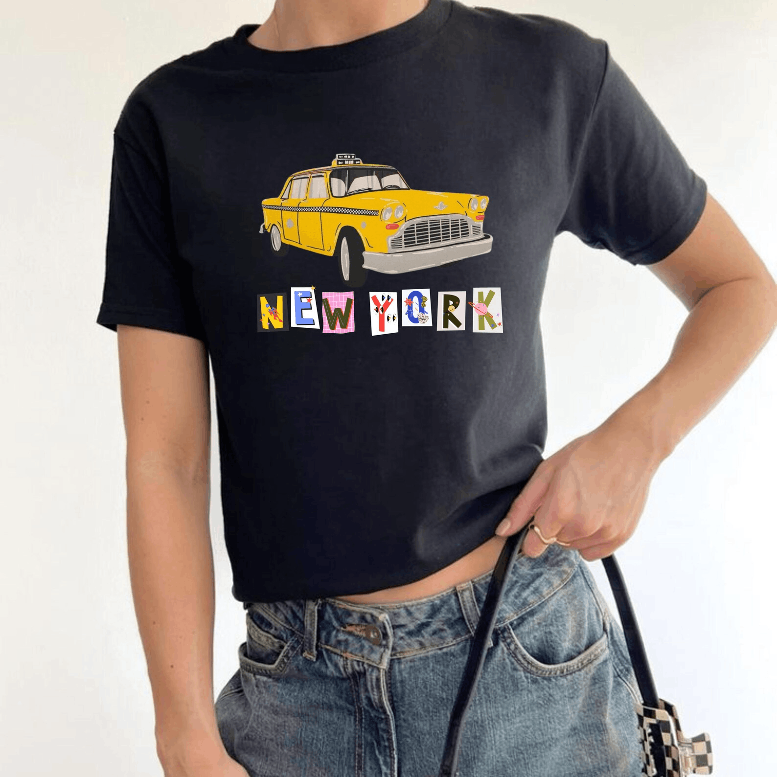 Other New York Graphic Baby Tee – NYC Y2K Baby Doll Women’s Shirt Size L / US 10 / IT 46 - 1 Thumbnail