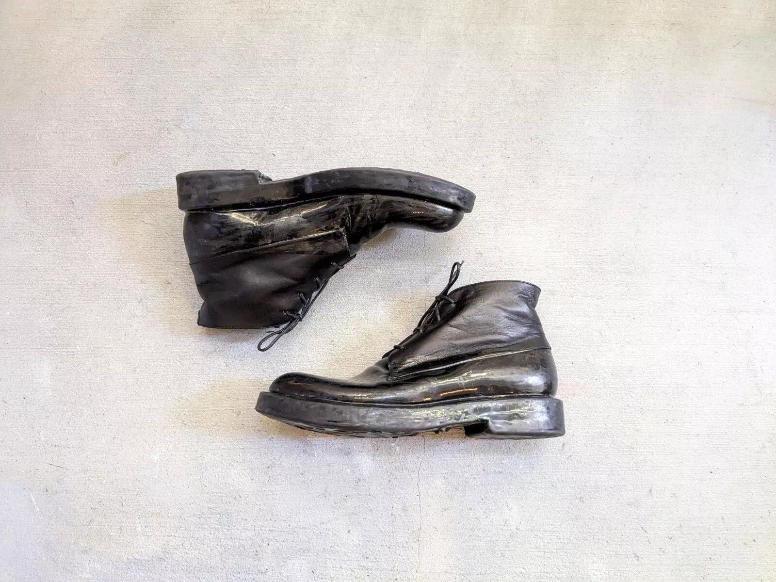 Balenciaga Balenciaga Boots Black 9 42 Rubber Dipped Combat Lace Up Size US 9 / EU 42 - 1 Thumbnail