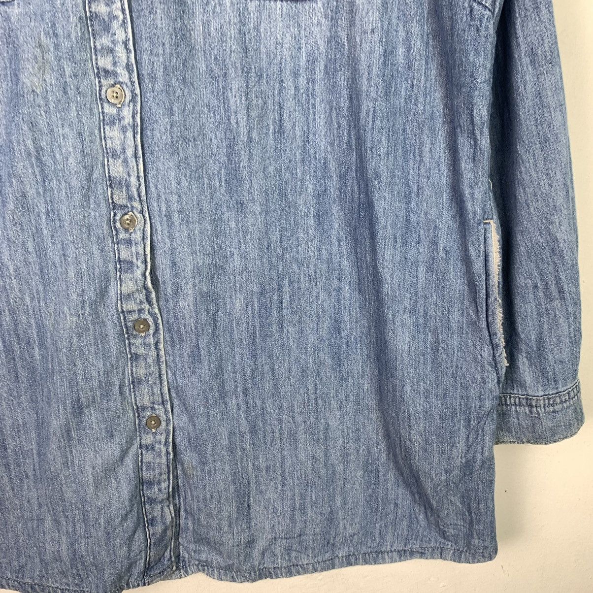 Japanese Brand Vintage Japanese brand Denim Buttop up shirt Size US XL / EU 56 / 4 - 5 Thumbnail