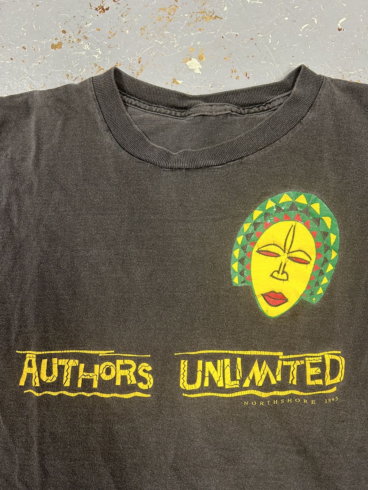 Vintage Crazy Vintage Black Faded Authors Unlimited Graphic T-Shirt Size US XL / EU 56 / 4 - 2 Thumbnail