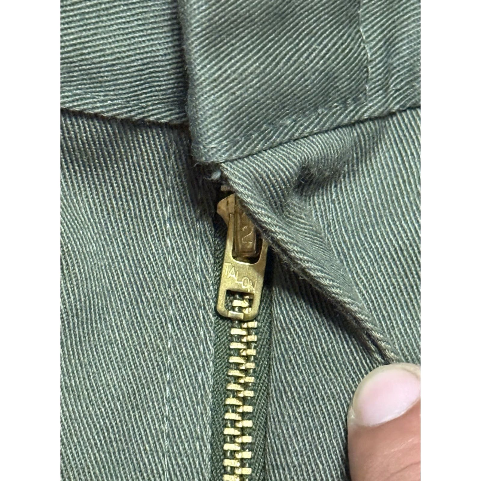 Olive VINTAGE Dress Pants Olive Green 25x28 Talon Zipper 1960s 1970s Cotton Unbranded Adults Mens Womens? Size US 26 / EU 42 - 4 Thumbnail