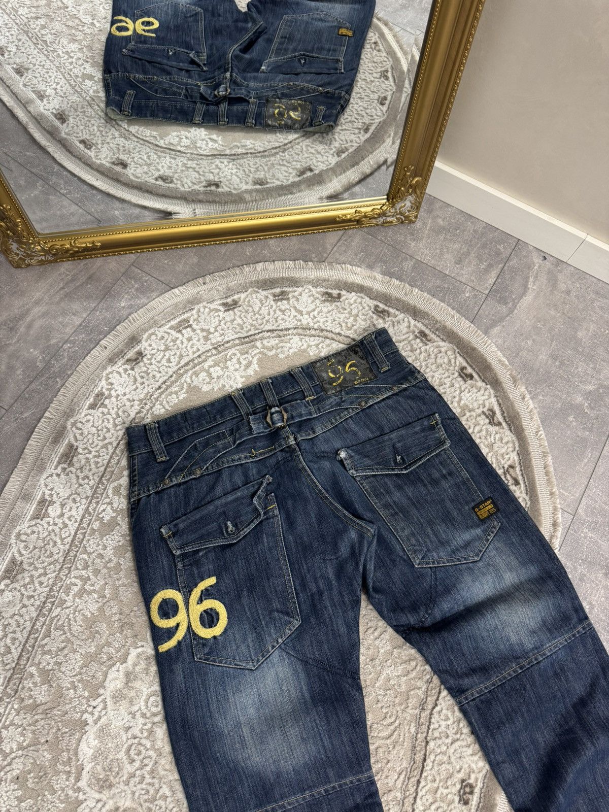 G-Star CRAZY AVANTGARDE G STAR RAW DENIM WASHED JAPAN JEANS Y2K Size US 34 / EU 50 - 4 Thumbnail
