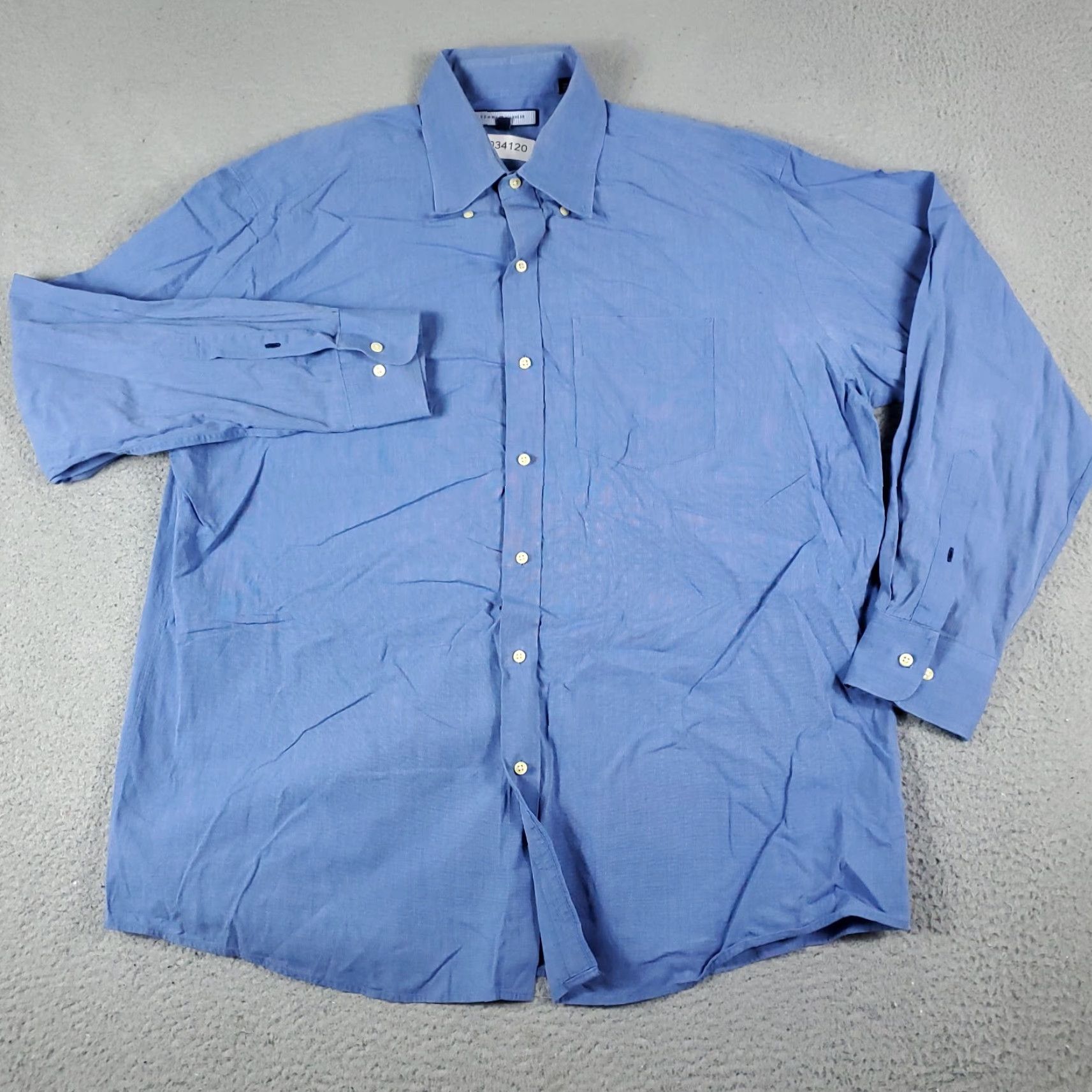 Tommy Hilfiger Tommy Hilfiger Shirt Mens XL Blue Button-Up Long Sleeve Size US XL / EU 56 / 4 - 2 Thumbnail