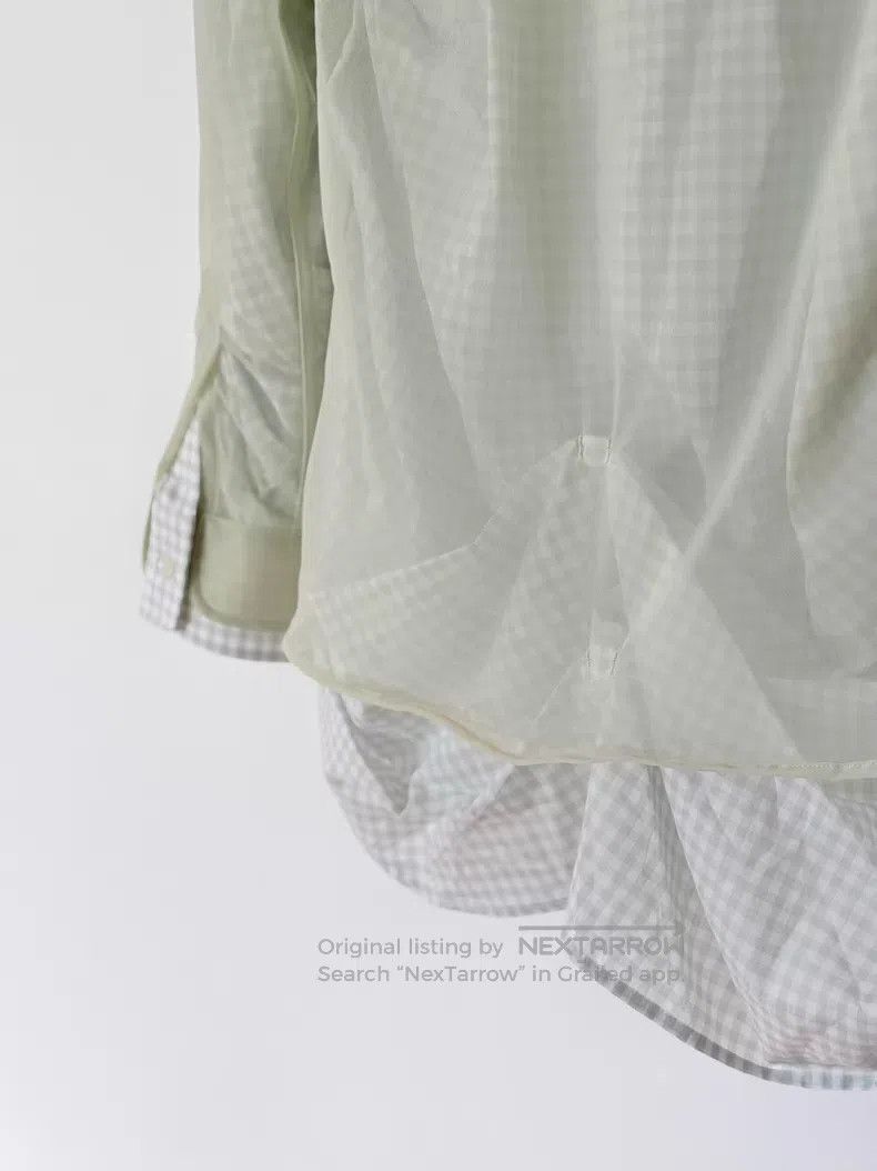 Maison Margiela Maison Margiela 25SS show tulle plaid double shirt| Size S / US 4 / IT 40 - 6 Thumbnail