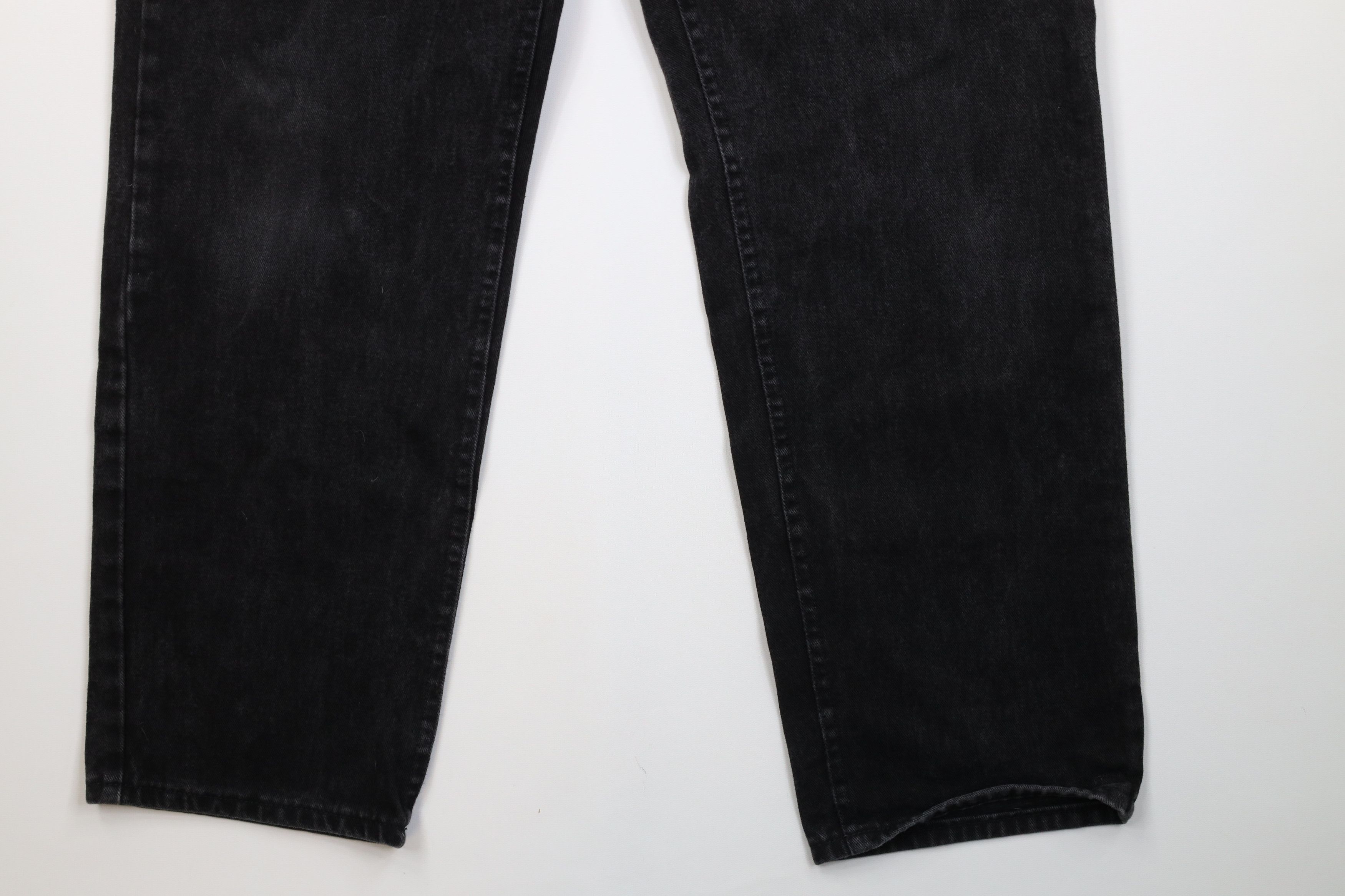 Lee Vintage 90s Lee Faded Straight Leg Denim Jeans Black Cotton Size US 34 / EU 50 - 5 Thumbnail