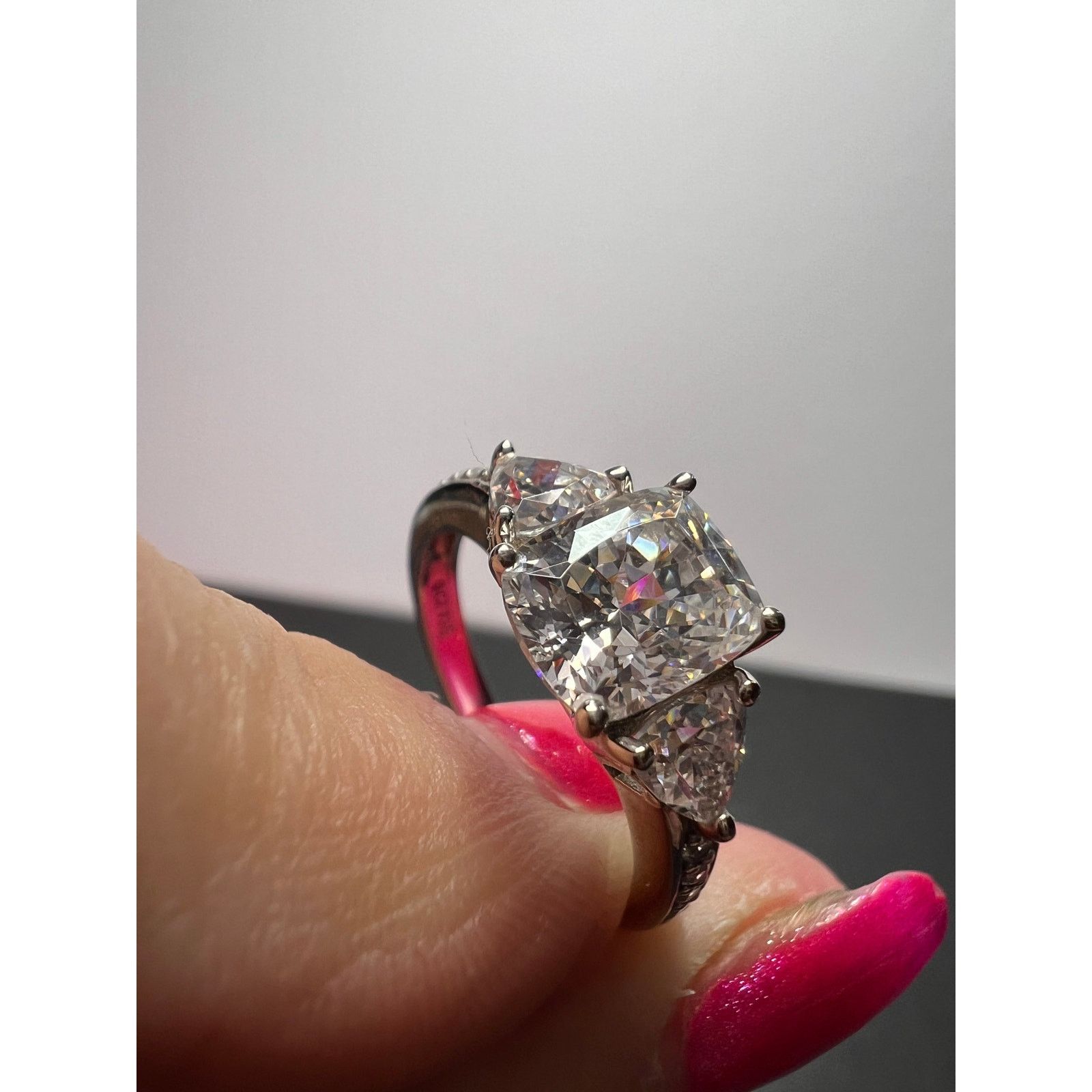 Other Cubic zirconia platinum over sterling silver ring size 9 Size ONE SIZE - 5 Thumbnail