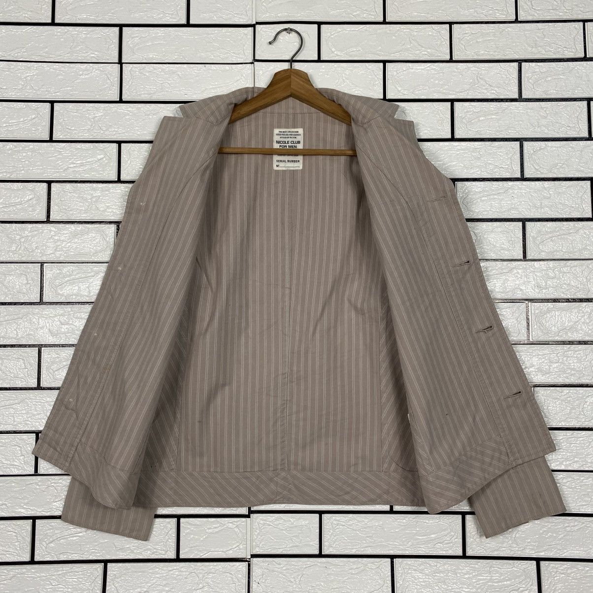 Issey Miyake 📌Vintage Hickory Chore Work Jacket Nicole Club For Men Size US M / EU 48-50 / 2 - 14 Thumbnail