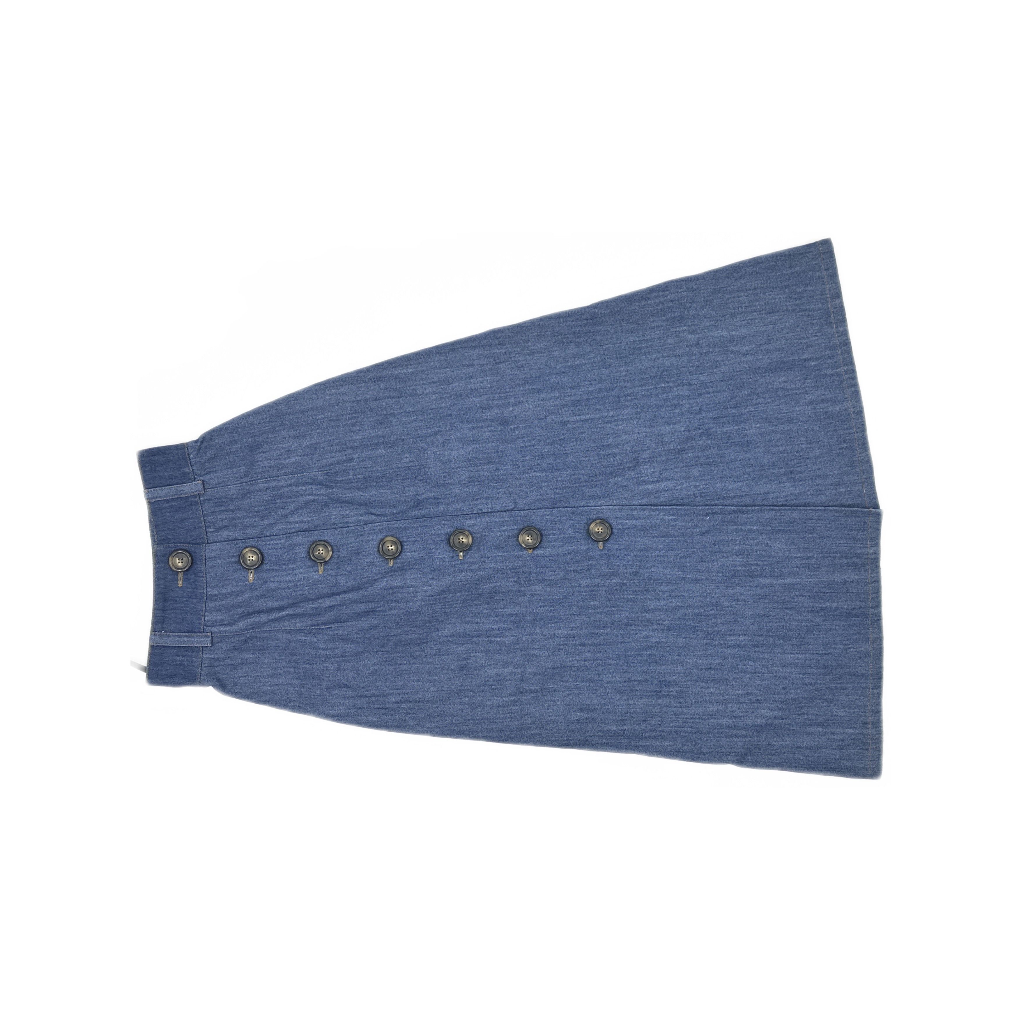 Miu Miu Miu Miu Blue Denim Midi Skirt Size 36 Size 25" / US 0 / IT 36 - 1 Thumbnail