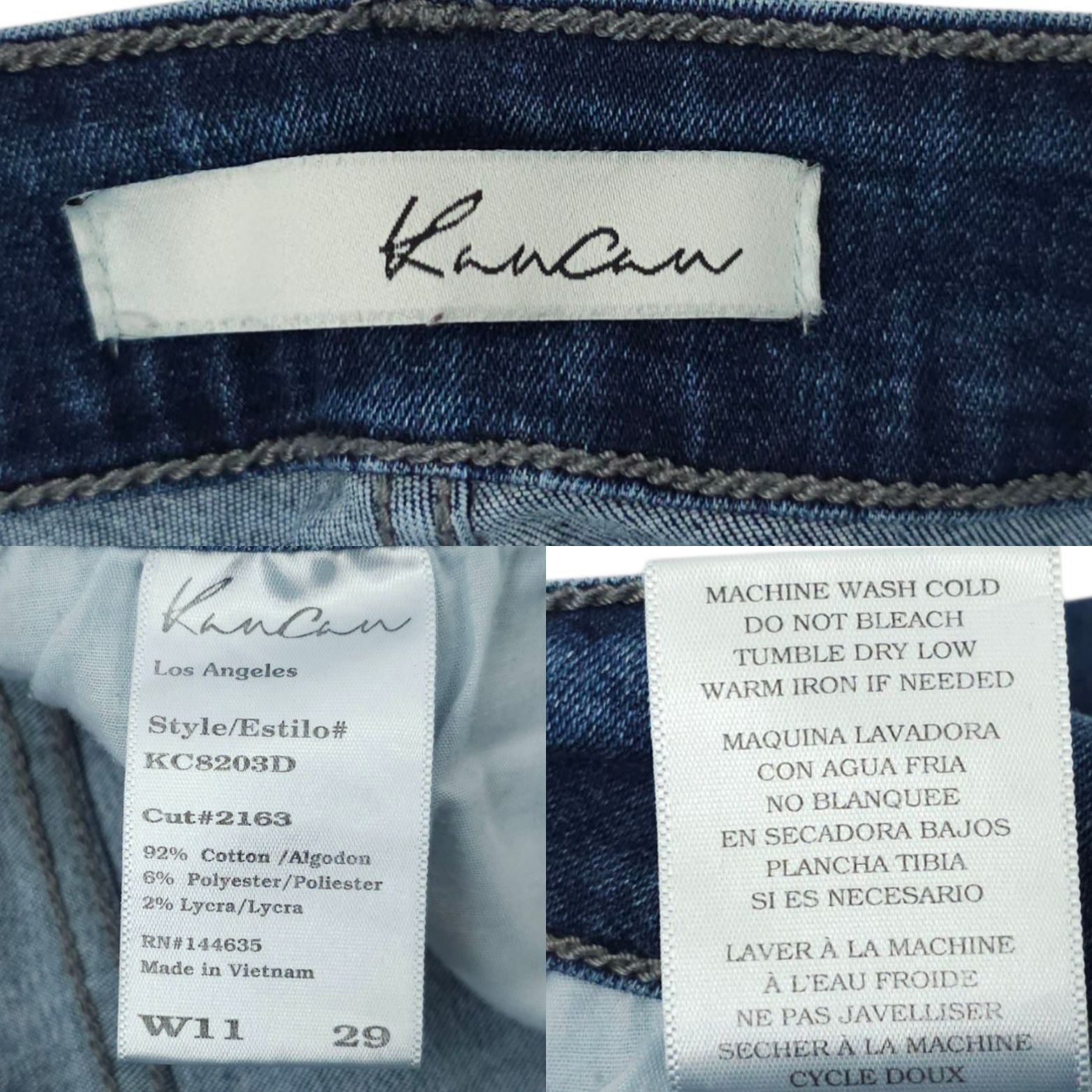 Kancan USA Kancan Skinny Ankle Jeans Womens 11/29 Distressed Ripped Size 30" / US 8 / IT 44 - 8 Thumbnail