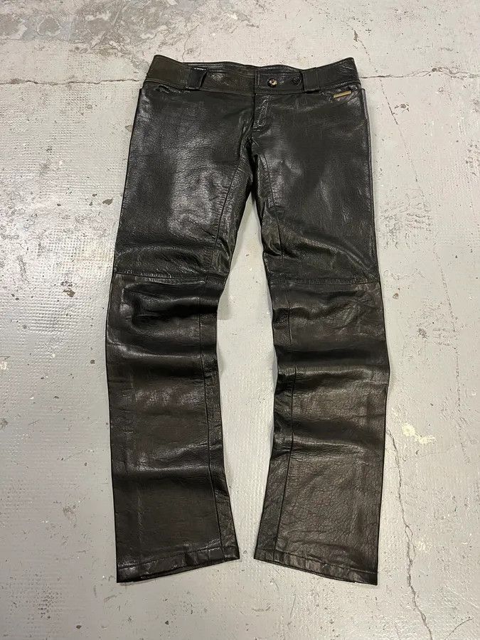 Roberto Cavalli FW2000 Roberto Cavalli Black Low Waist Leather Pants Size US 32 / EU 48 - 1 Thumbnail
