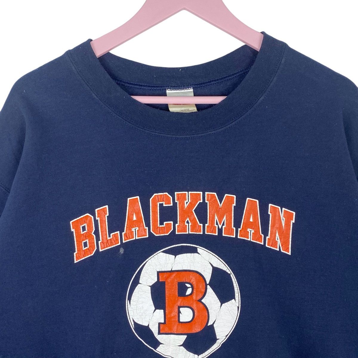 Gildan Blackman Soccer Big Logo Sweatshirt Crewneck Pullover Jump Size US M / EU 48-50 / 2 - 2 Thumbnail