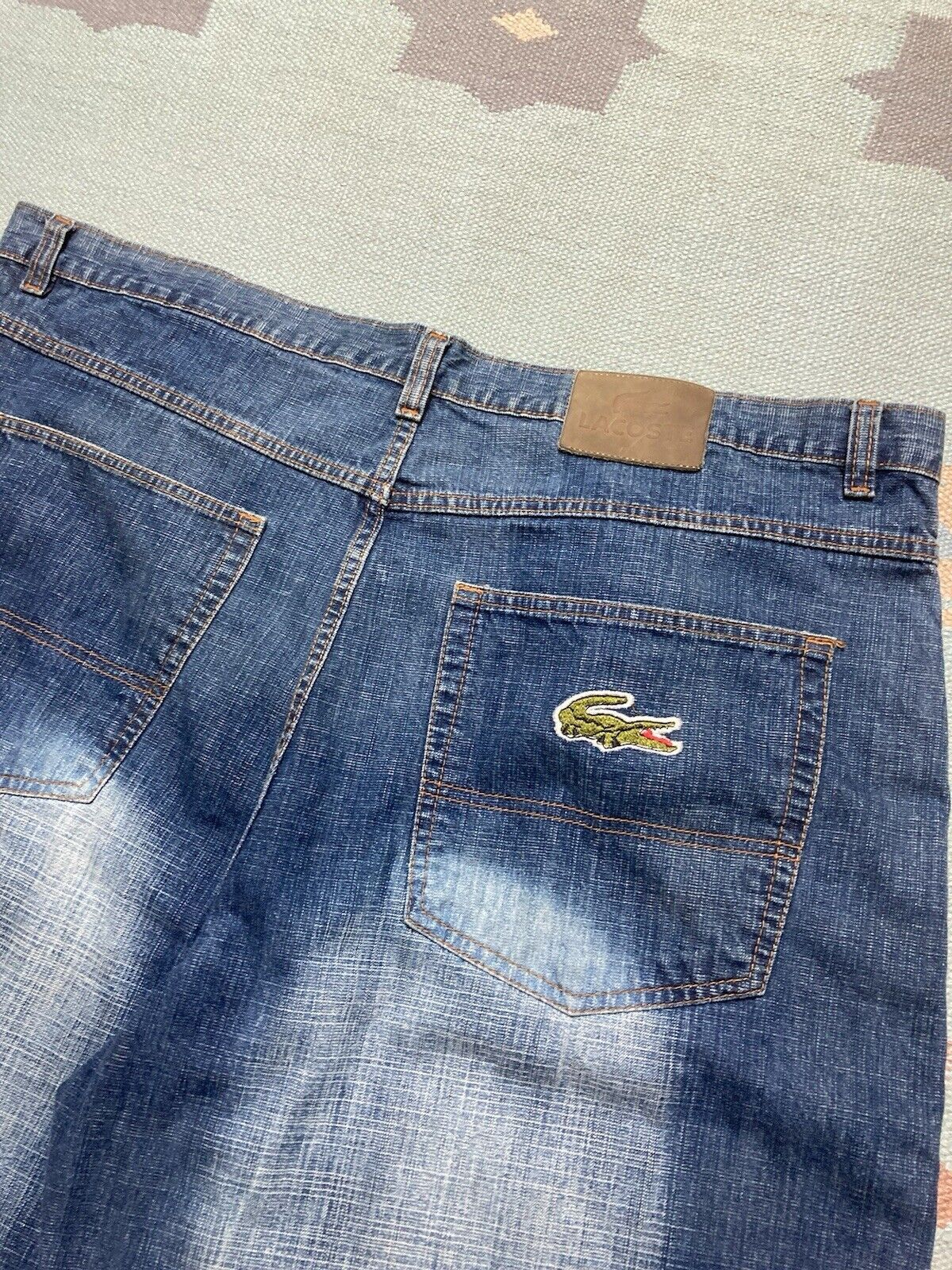 Lacoste × Vintage y2k baggy jeans shorts lacoste faded southpole alligator 44 Size US 44 / EU 60 - 9 Thumbnail