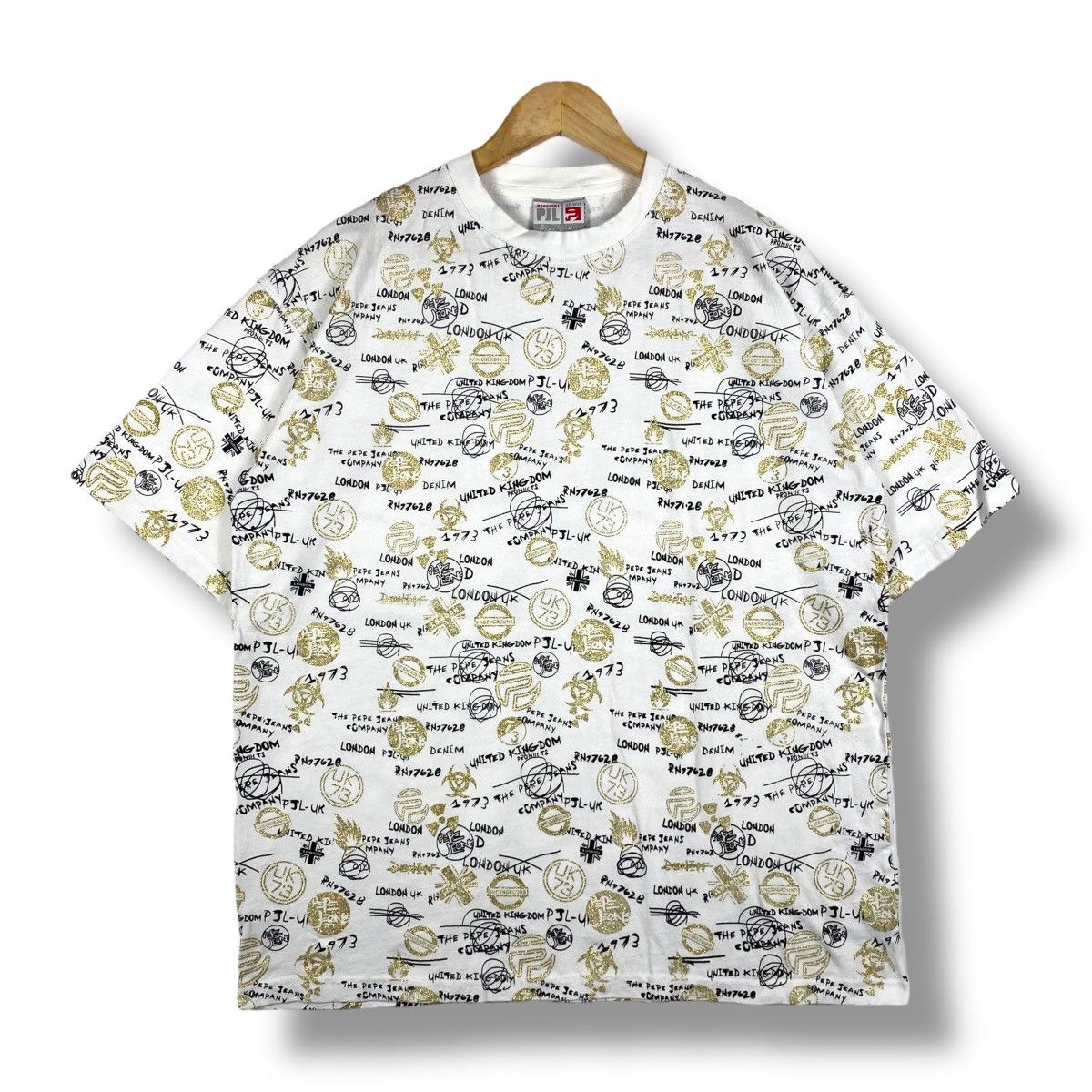 Pepe Jeans × Vintage Vintage 00's PEPE JEANS LONDON Full Print Modern Streetwear Size US XL / EU 56 / 4 - 1 Thumbnail