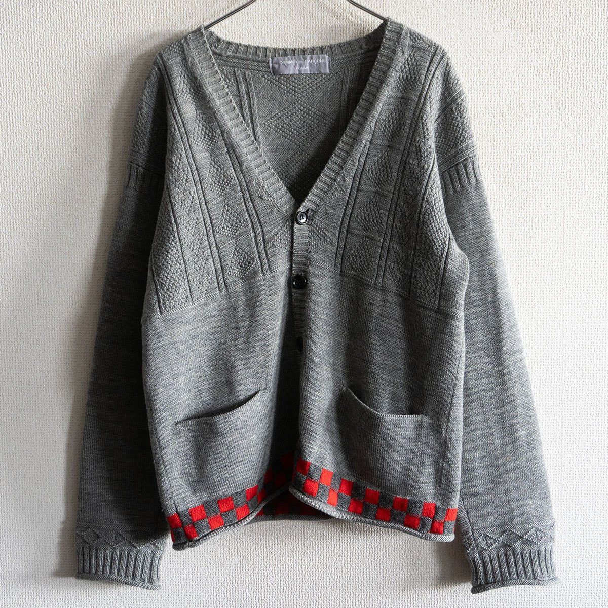 Comme des Garcons Comme des Garcons 00 Wool Cardigan Gray Size M Size US M / EU 48-50 / 2 - 1 Thumbnail