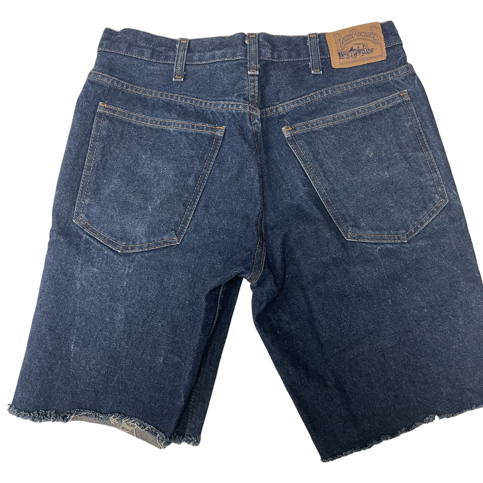 JCPenney Vtg JcPenney PLAIN POCKETS Blue Jean INDIGO Shorts Size US 32 / EU 48 - 2 Thumbnail