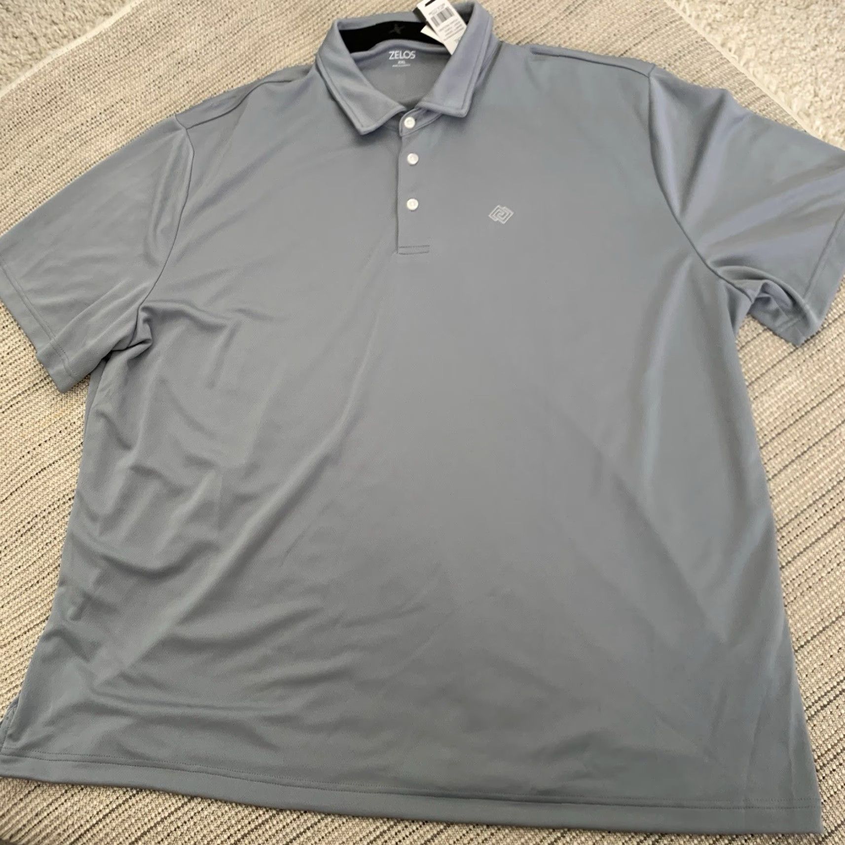 Vintage Zelos Polo Shirt Mens 2XL Gray Knit Moisture Wicking Quick Dry Polo Golf NEW Size US XXL / EU 58 / 5 - 3 Thumbnail