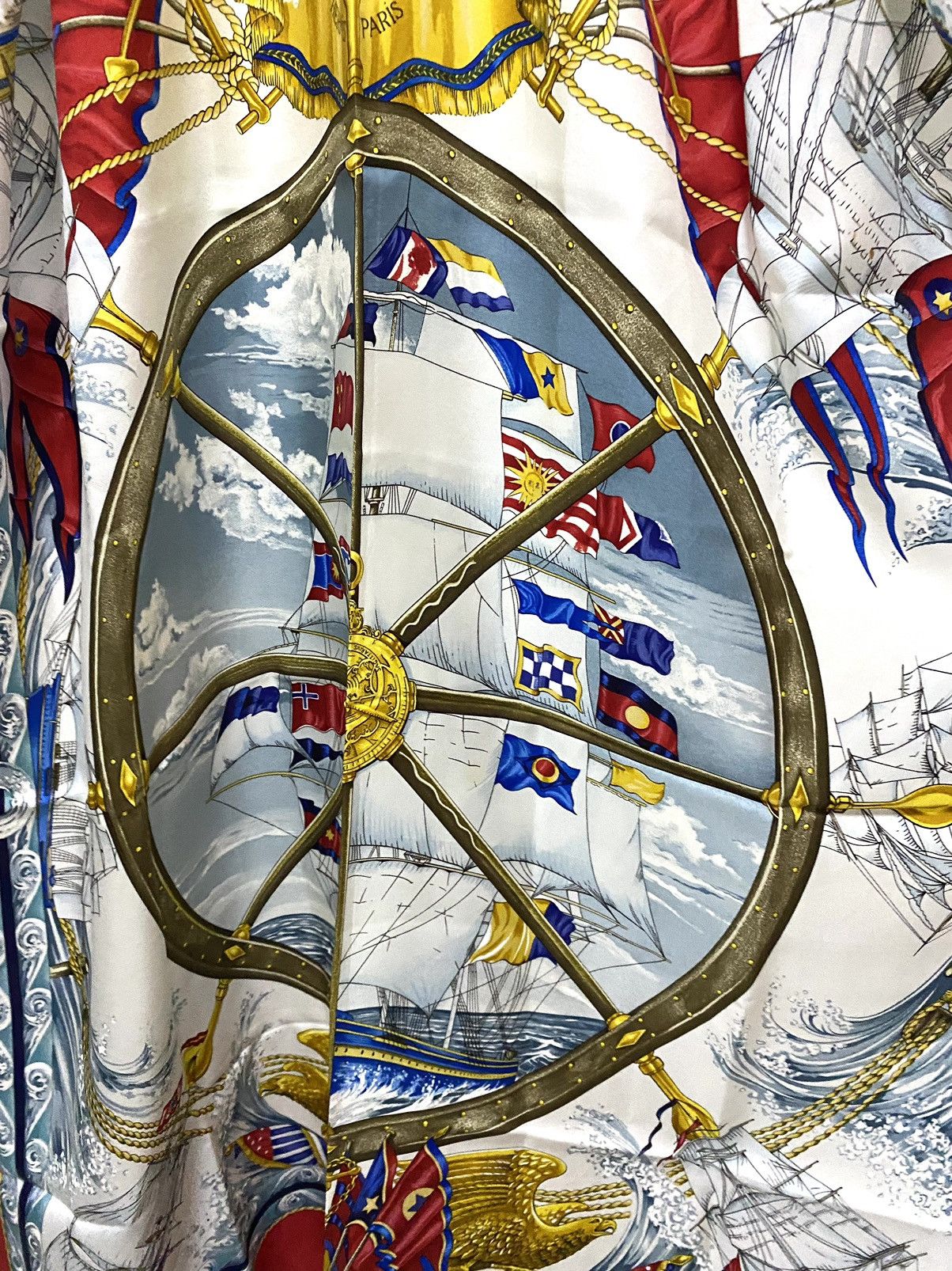 Hermes Hermès "Vive Le Vent" silk scarf by Laurence Bourthoumieu Size ONE SIZE - 8 Thumbnail