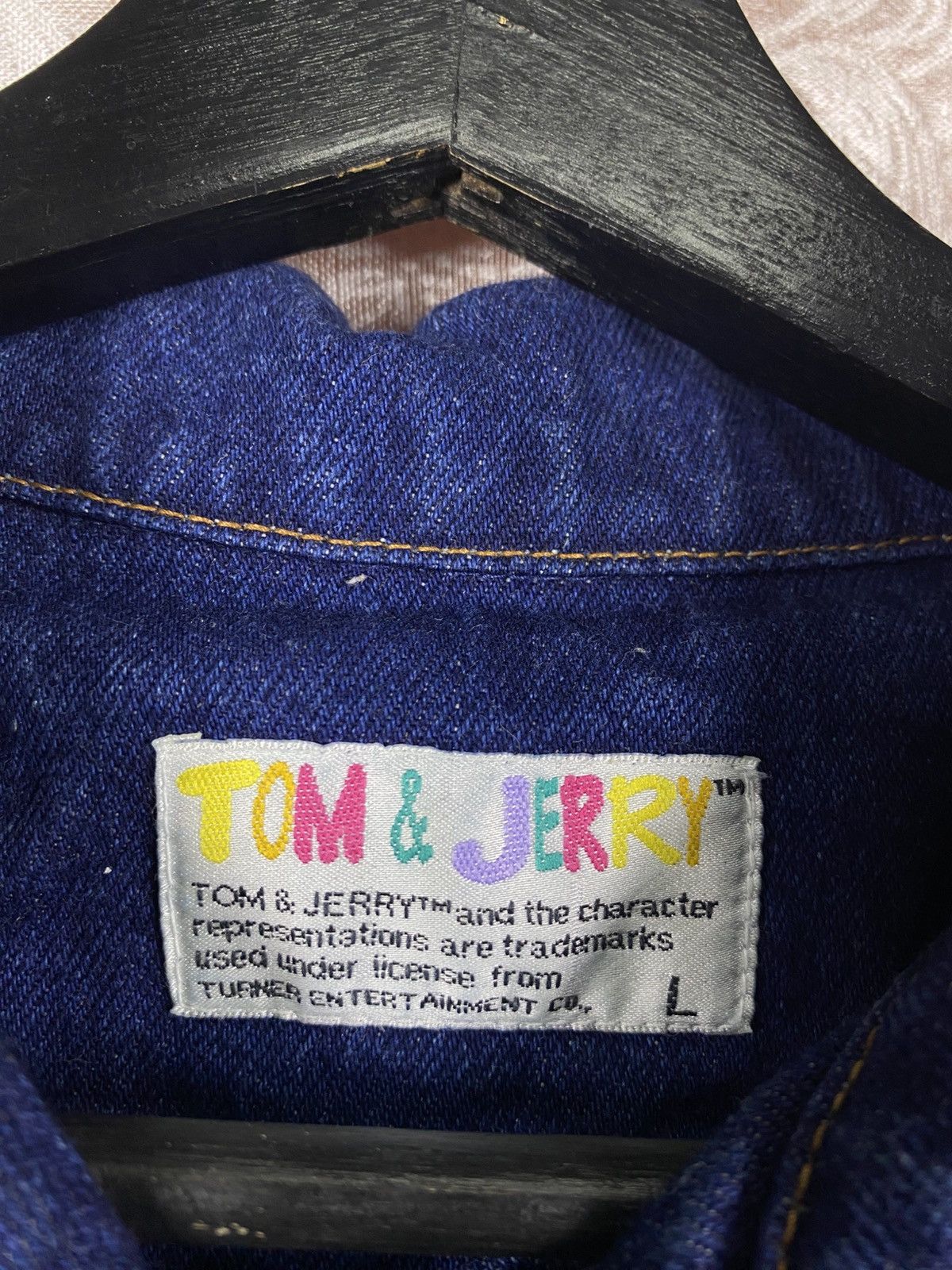 Vintage Vintage Tom & Jerry Two Tone Denim Embroidery Jacket Cartoon Size US L / EU 52-54 / 3 - 10 Thumbnail