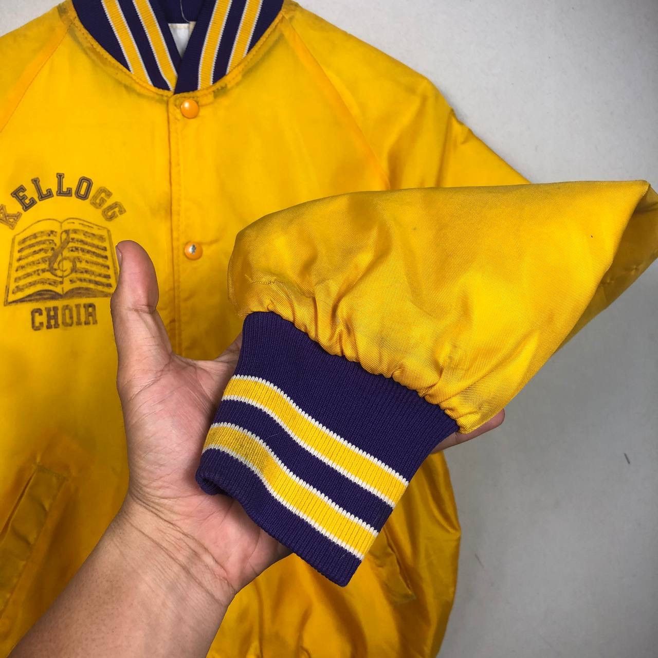 Japanese Brand Vintage Kellog Varsity Baseball Bomber Flight Jacket Size US L / EU 52-54 / 3 - 7 Thumbnail