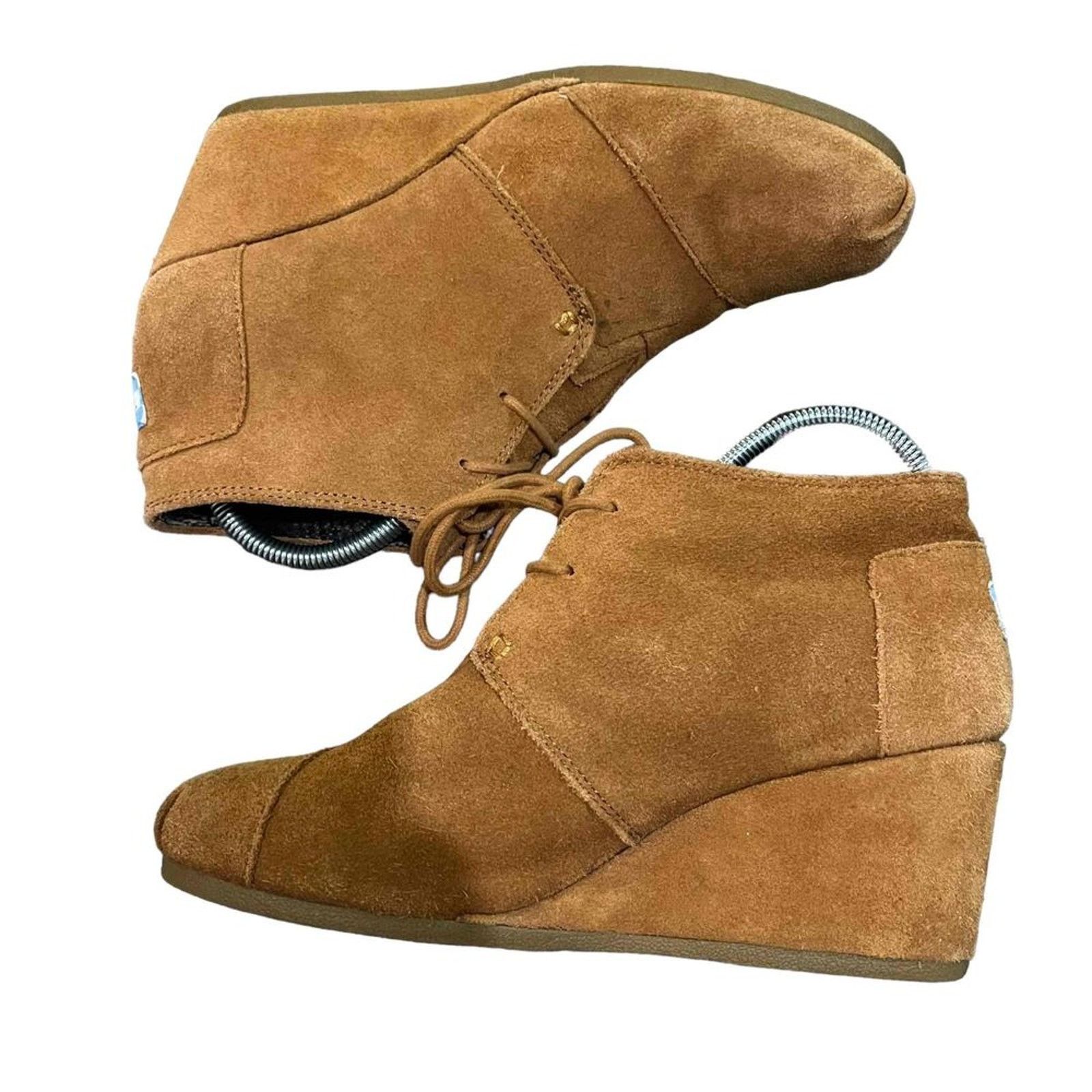 Toms TOMS Desert Wedge Lace-Up Ankle Booties Womens Size 10 Brown Size US 10 / IT 40 - 3 Thumbnail