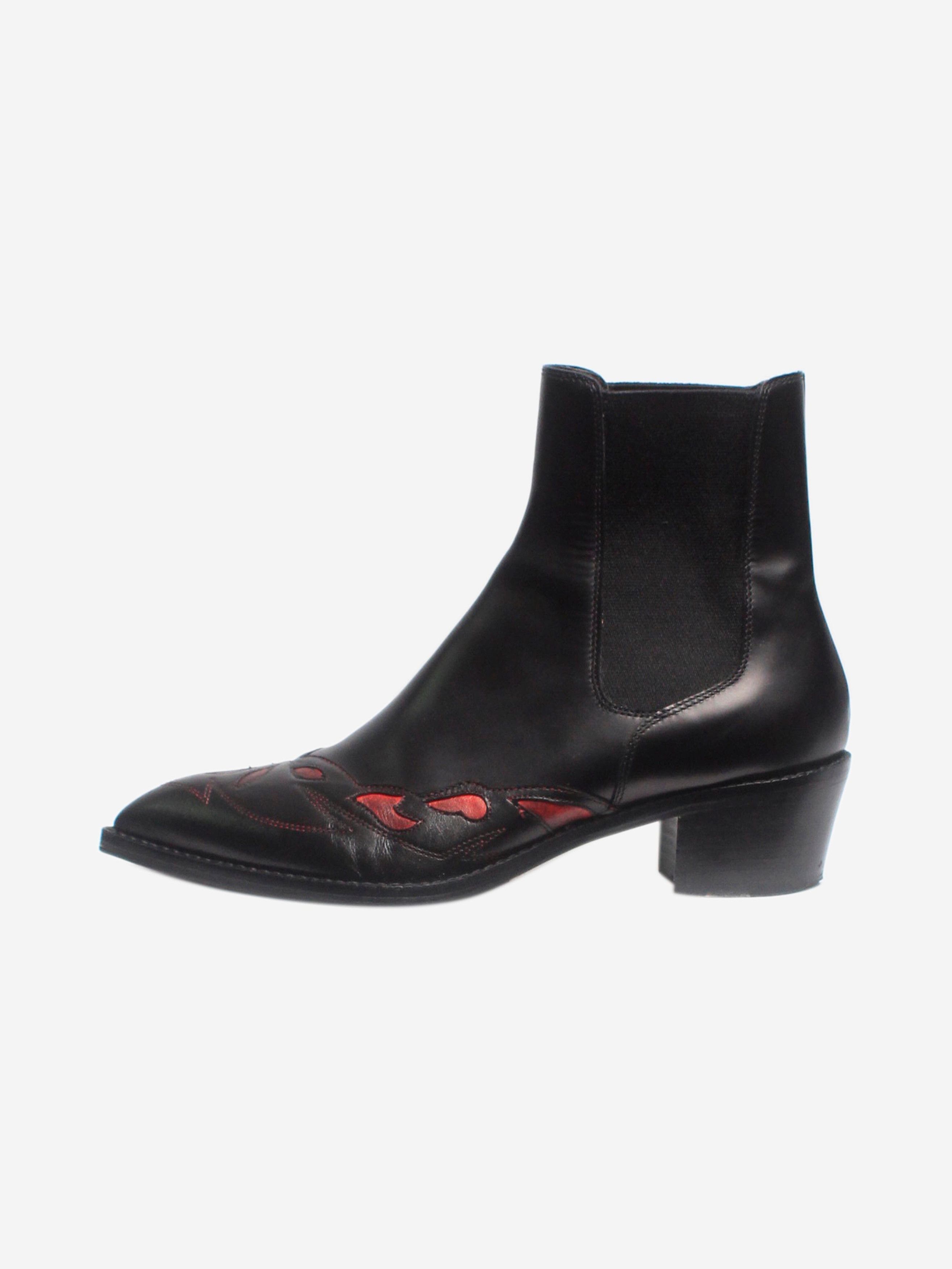 Dries Van Noten LEATHER ASYMMETRIC BOOTS | Grailed