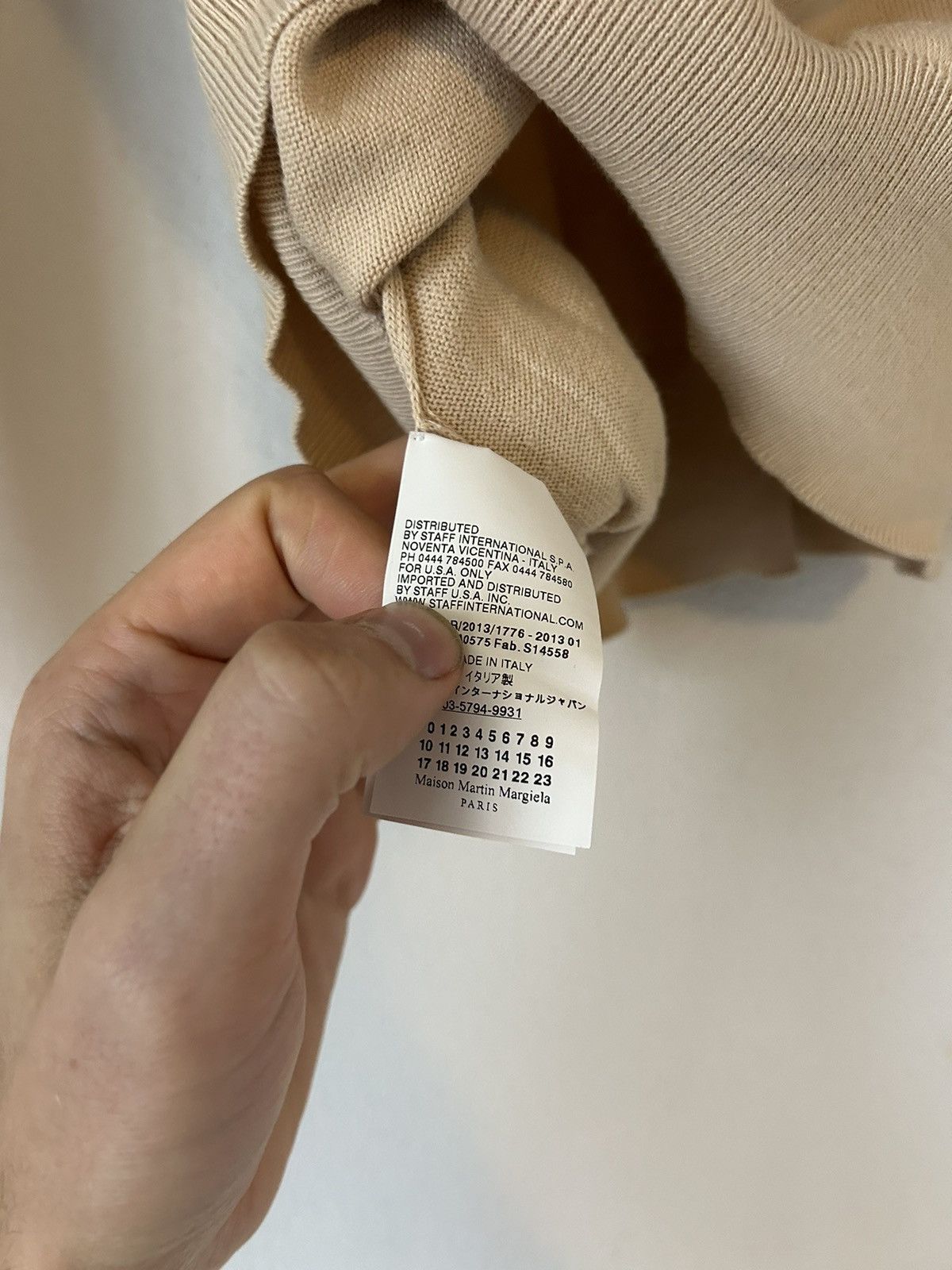Maison Margiela Cotton Sweater with Suede Elbow Patches Size US S / EU 44-46 / 1 - 9 Thumbnail