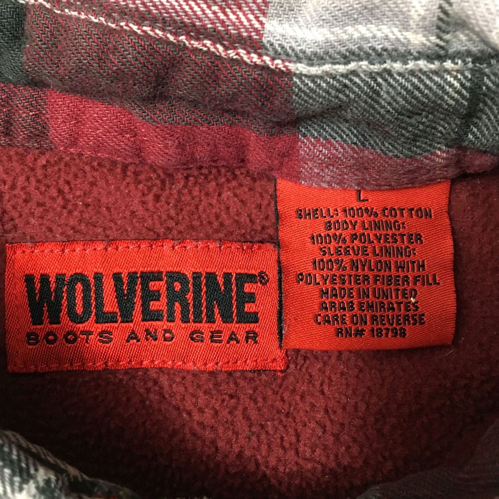 Vintage Wolverine Flannel Shirt Mens large red Plaid Heavyweight Long Sleeve Work Size US L / EU 52-54 / 3 - 3 Thumbnail