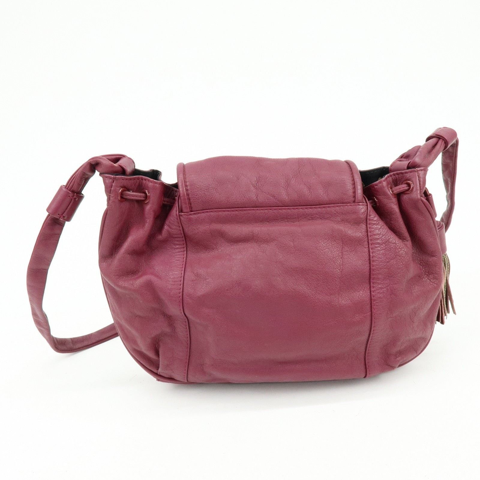 Chloe Chloe See By Chloe Leather Shoulder Bag Burgundy Size ONE SIZE - 2 Thumbnail
