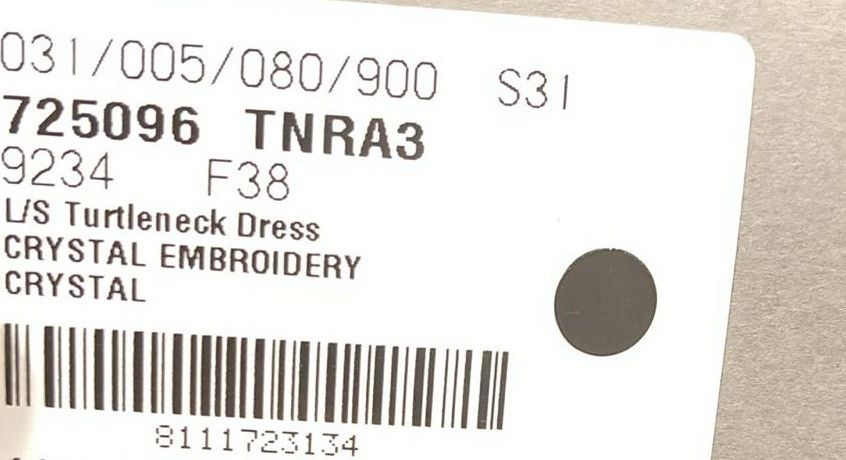 Balenciaga o1la1rc1a1024 Turtleneck Crystal Dress in Silver Size S / US 4 / IT 40 - 6 Thumbnail