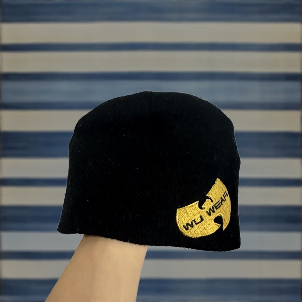 Vintage VINTAGE Wu Wear Beanie Hat 90s Rap Hip Hop Street Wear Black RZA Wu Tang Clan Men Size ONE SIZE - 1 Thumbnail