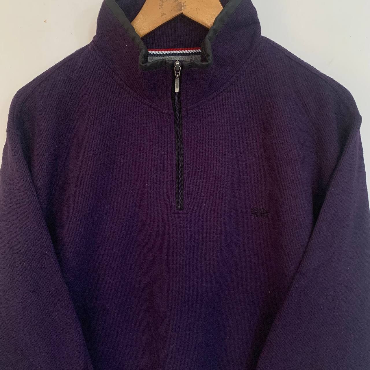 Michiko Koshino London Plain Half Zip Purple Rare Michiko London Jumper Sweatshirt Size US L / EU 52-54 / 3 - 3 Thumbnail