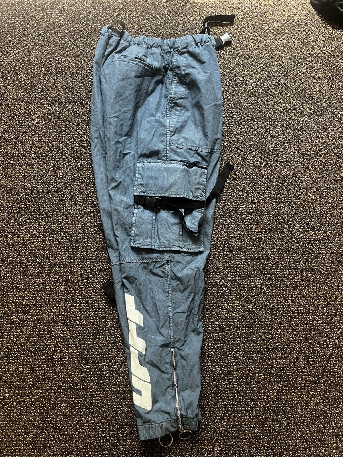 Off-White Off-White Parachute Cargo Pants Blue/White 18/19 Collection Size US 29 - 3 Thumbnail